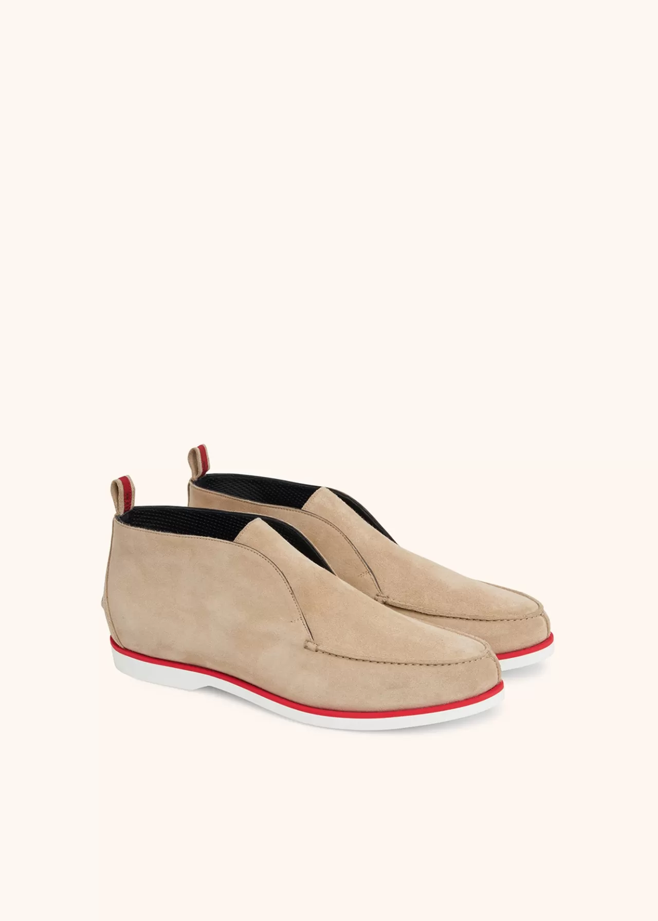 Cheap Kiton Ankle Shoes Calfskin Beige