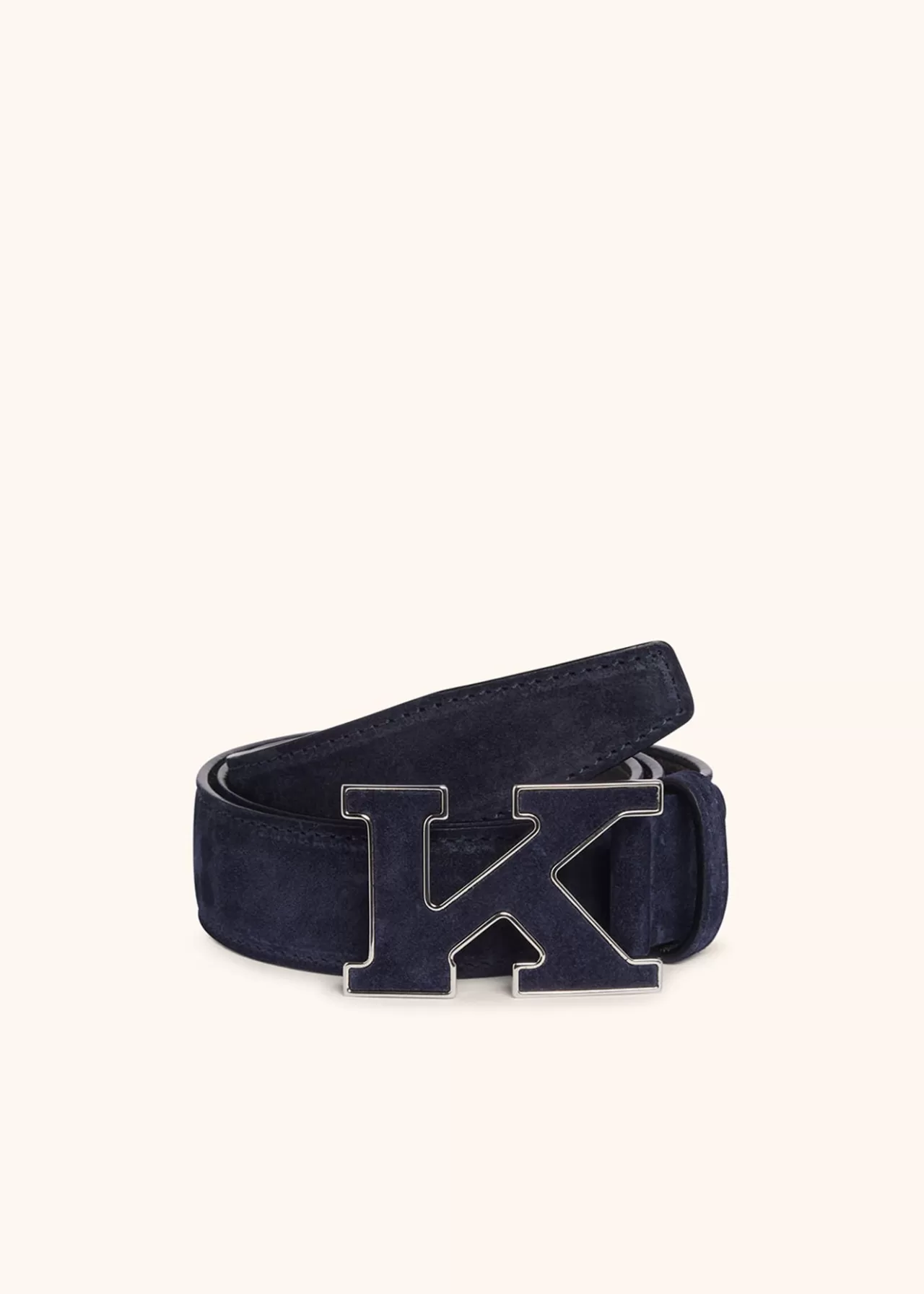 Best Kiton Belt Calfskin Dark Blue