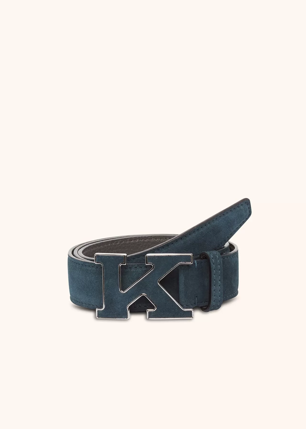 Cheap Kiton Belt Calfskin Petroleum Green