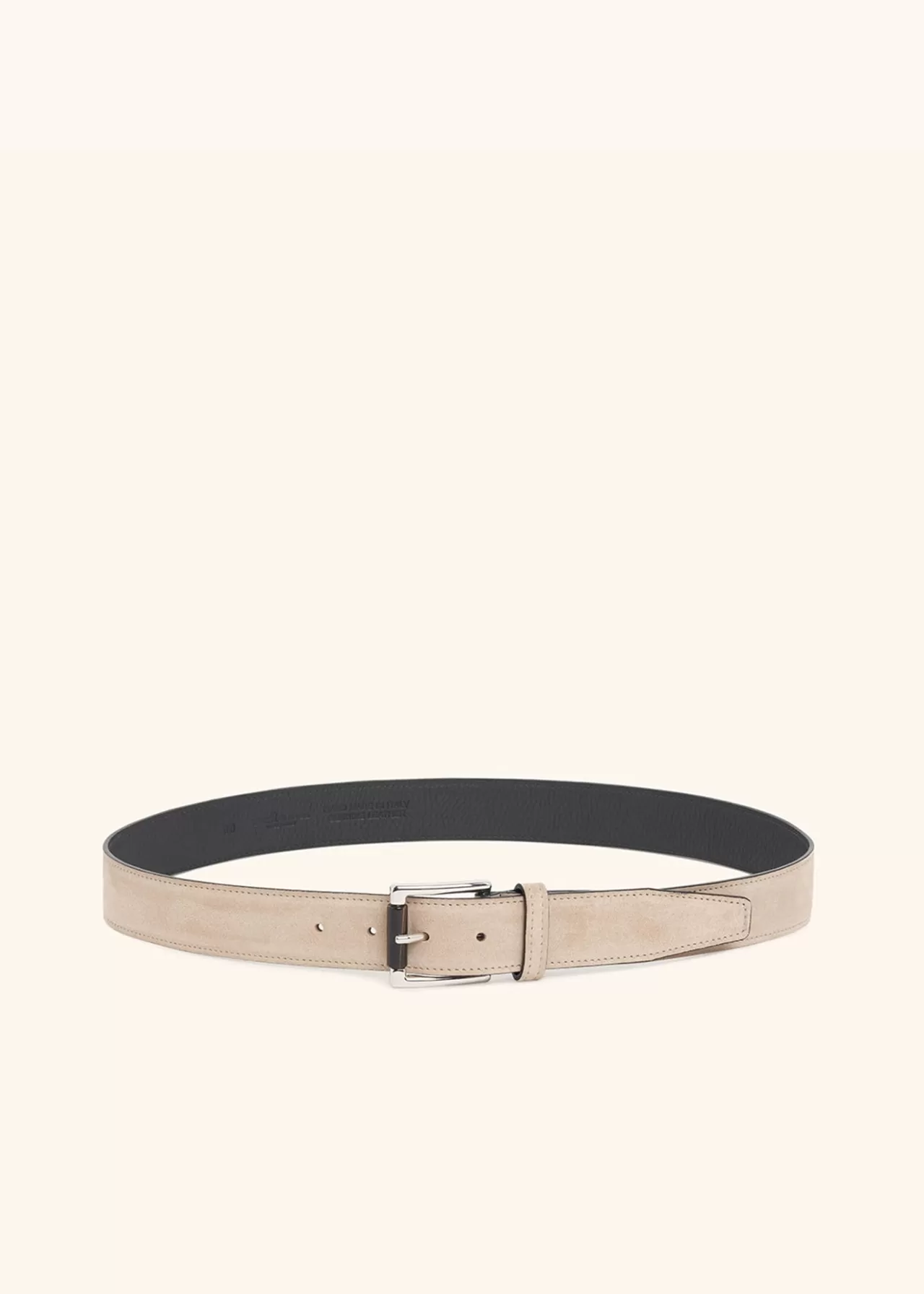 Outlet Kiton Belt Calfskin Beige