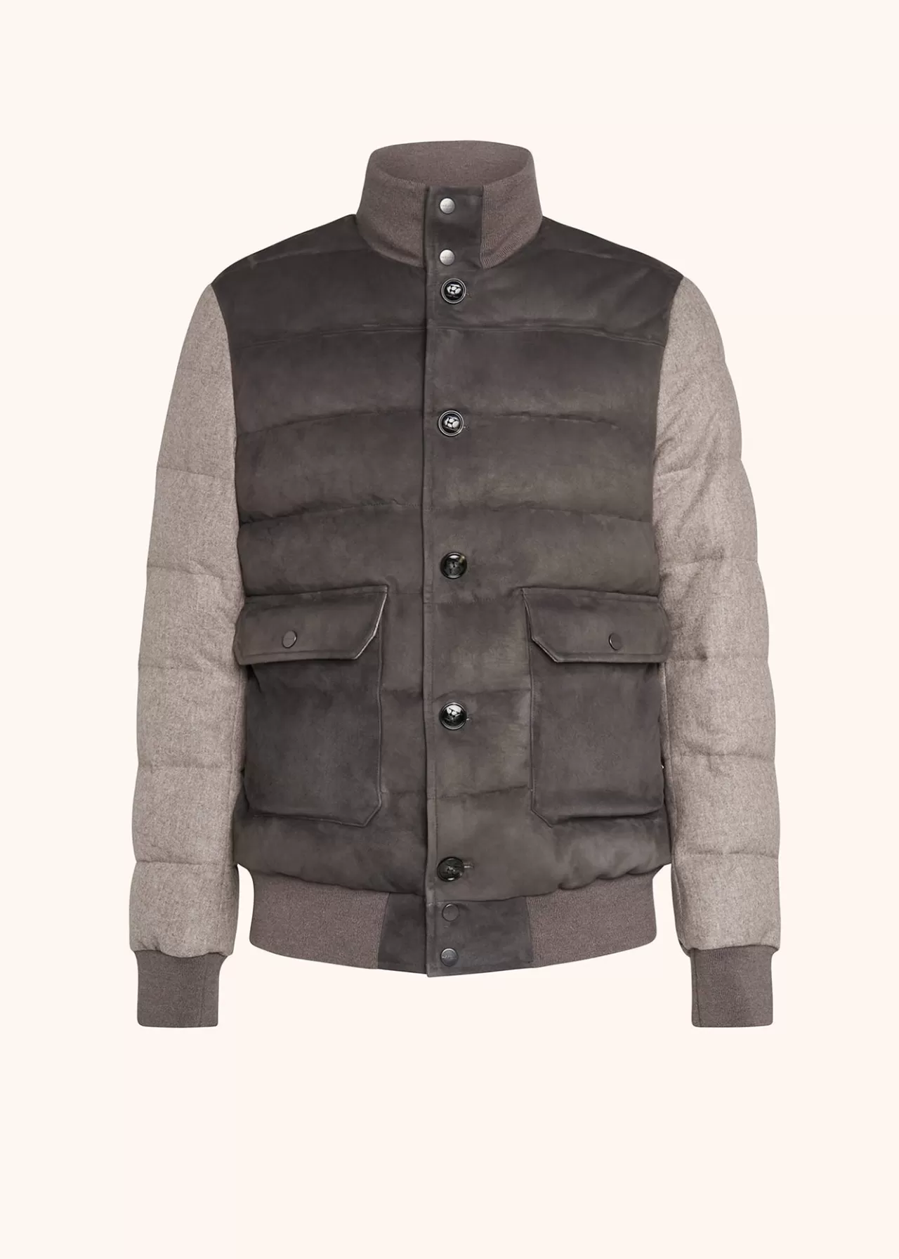 New Kiton Blouson Calfskin Light Grey