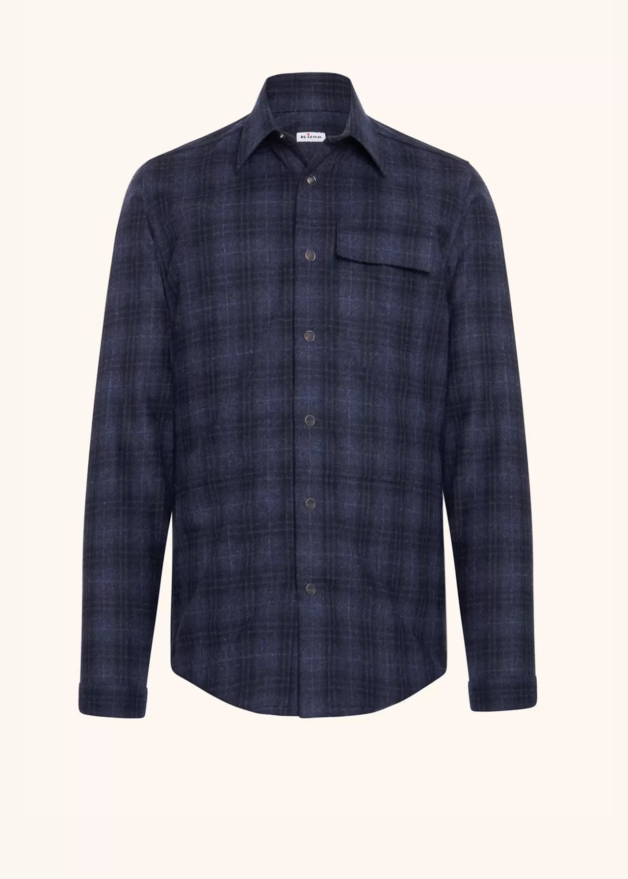 Cheap Kiton Buba - Shirt Virgin Wool Blue