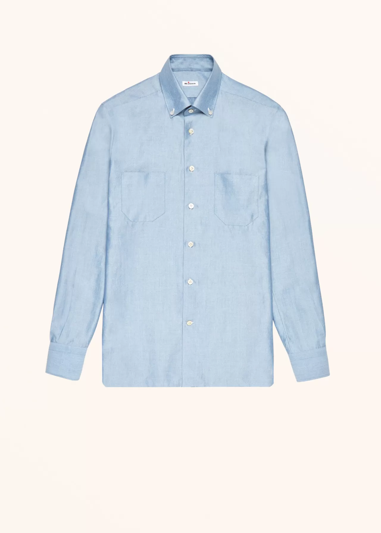 Outlet Kiton Ciro - Shirt Cotton Blue Heavenly