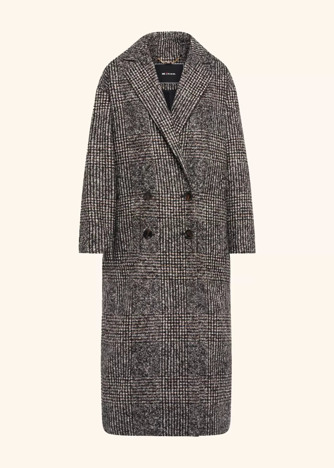 Shop Kiton Coat Alpaca Brown