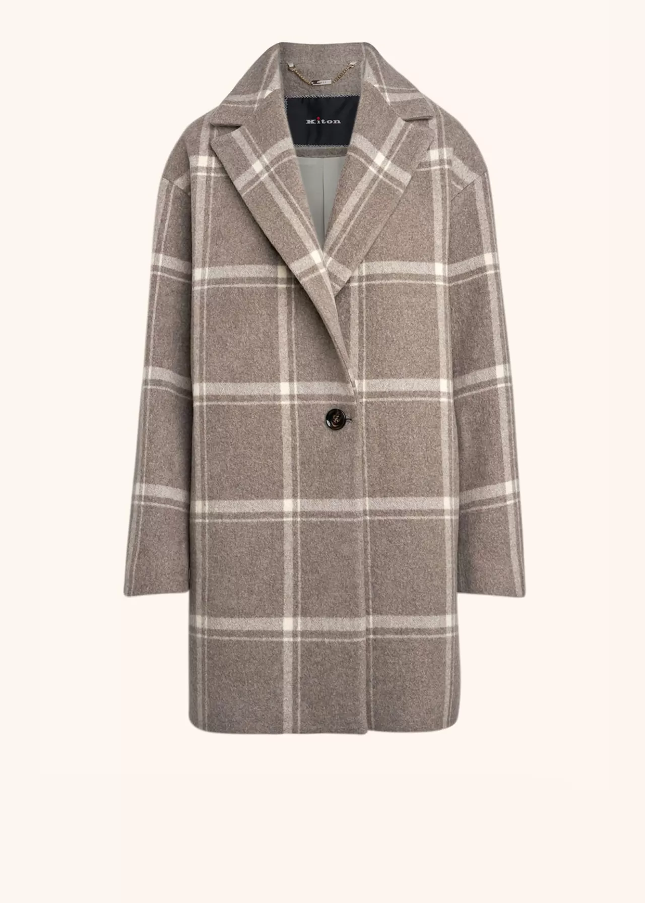 Discount Kiton Coat Cashmere Dark Beige