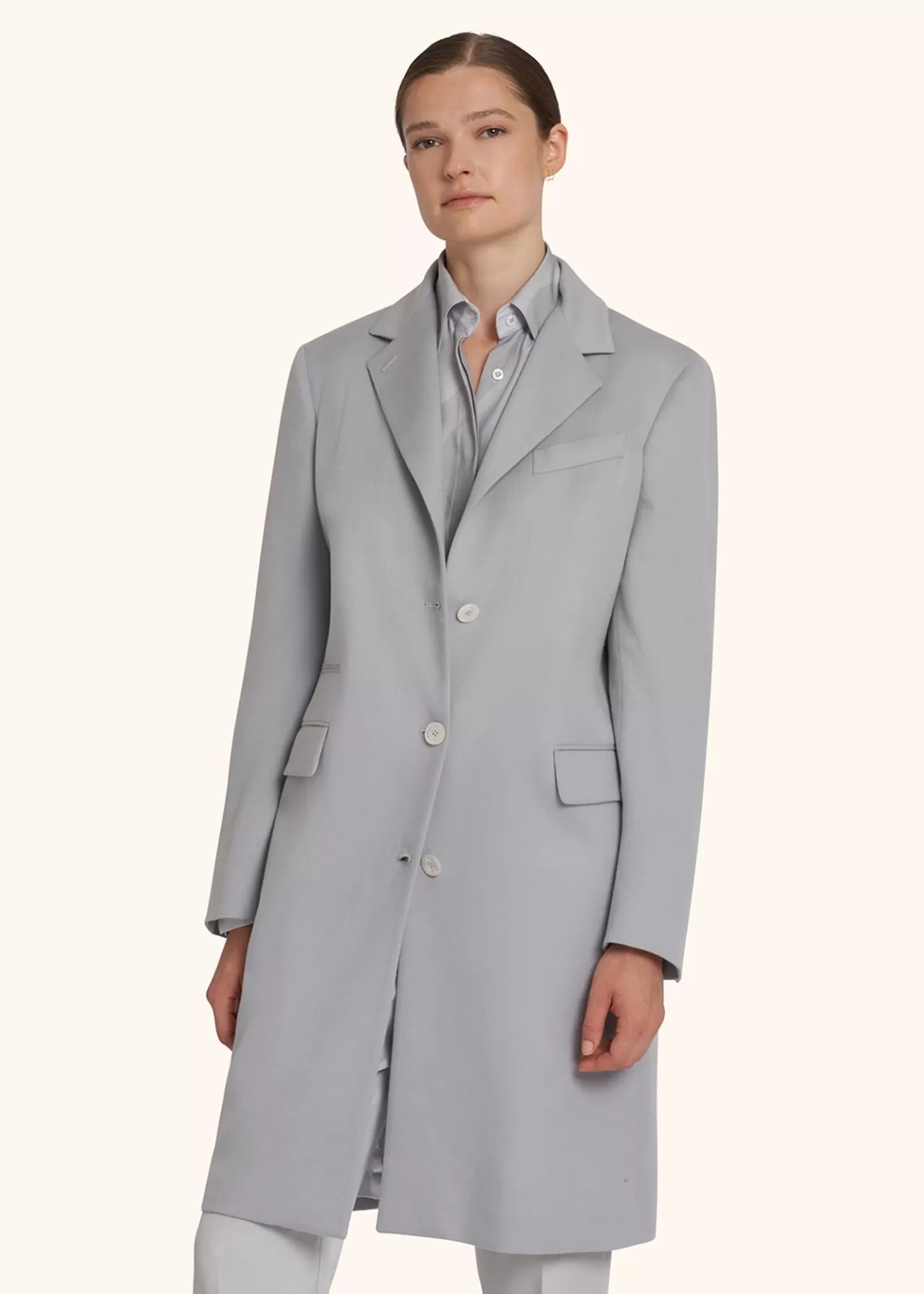 Best Kiton Coat Cashmere Grey