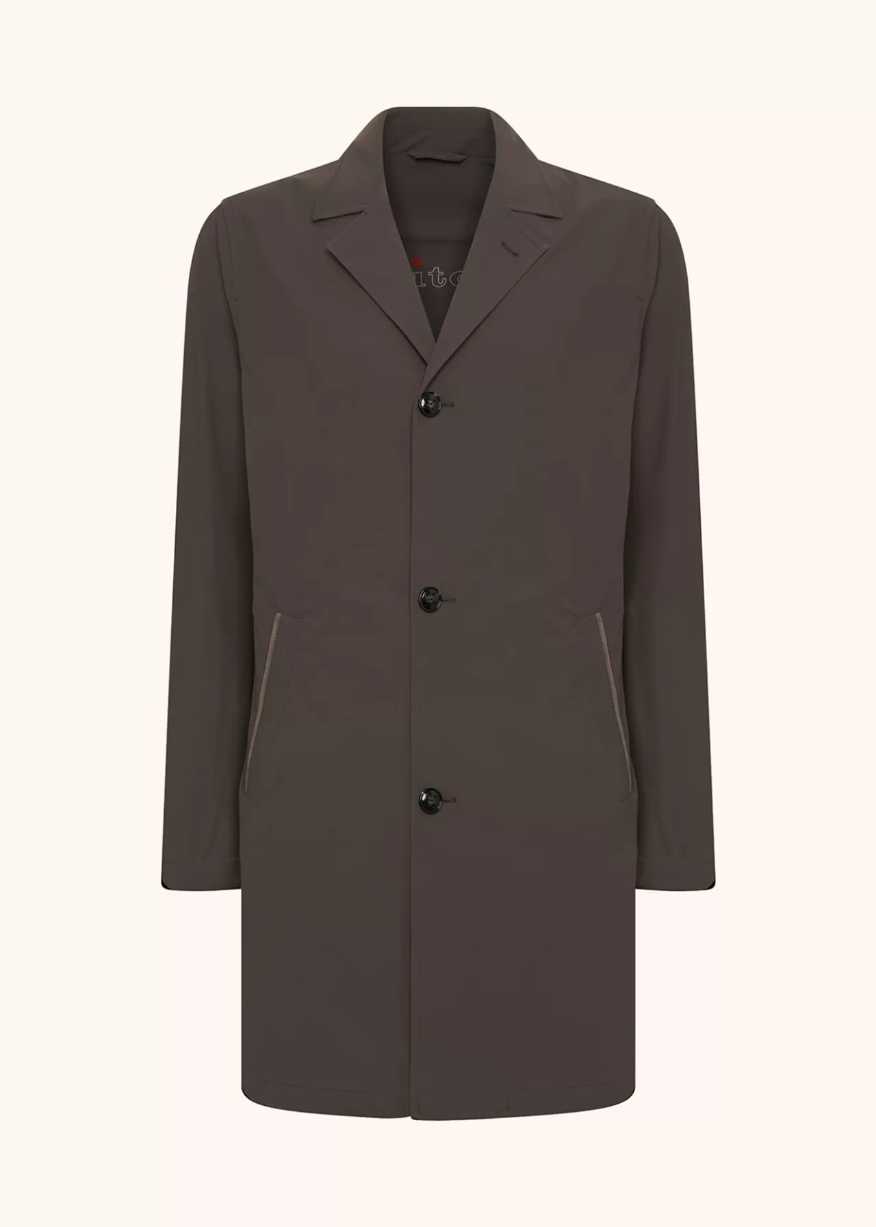 Cheap Kiton Coat Polyamide/Nylon Brown