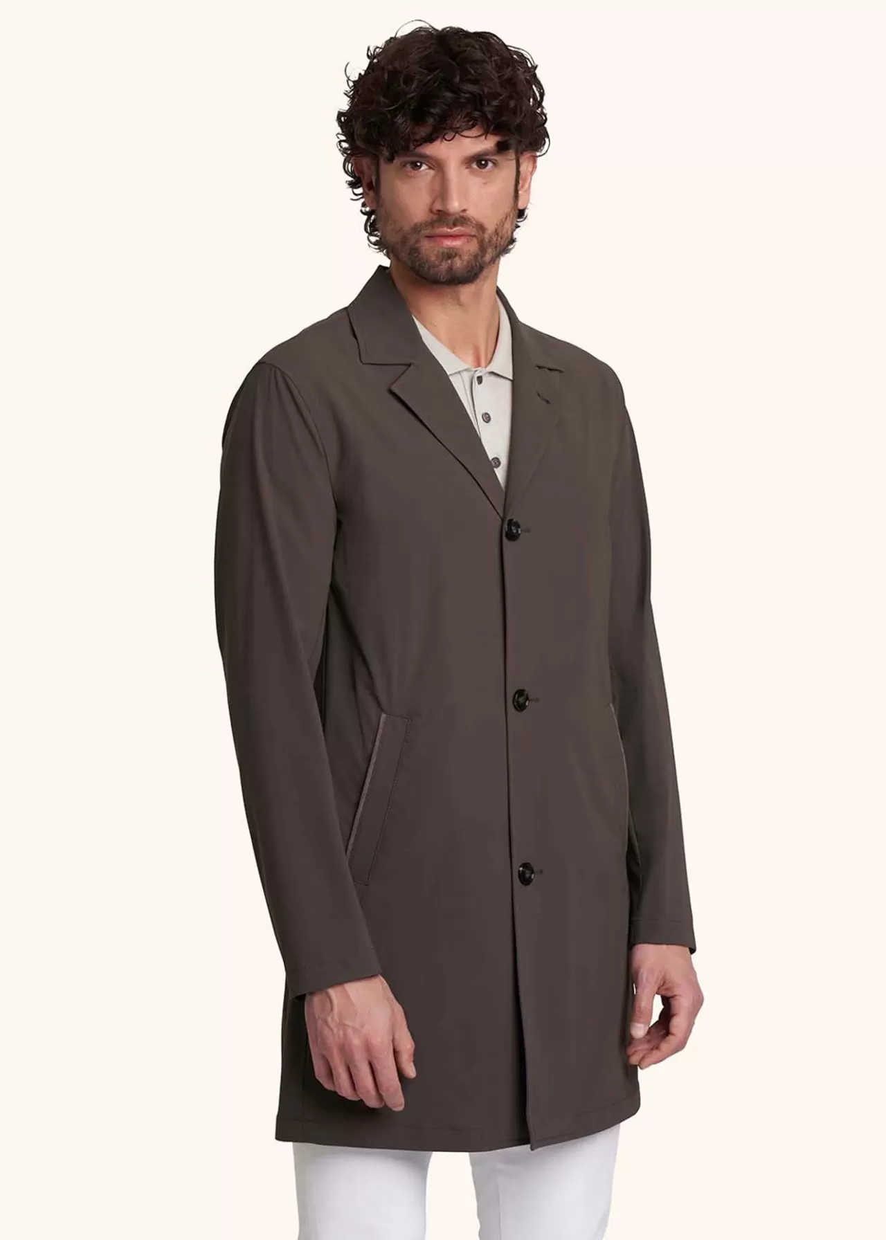 Cheap Kiton Coat Polyamide/Nylon Brown