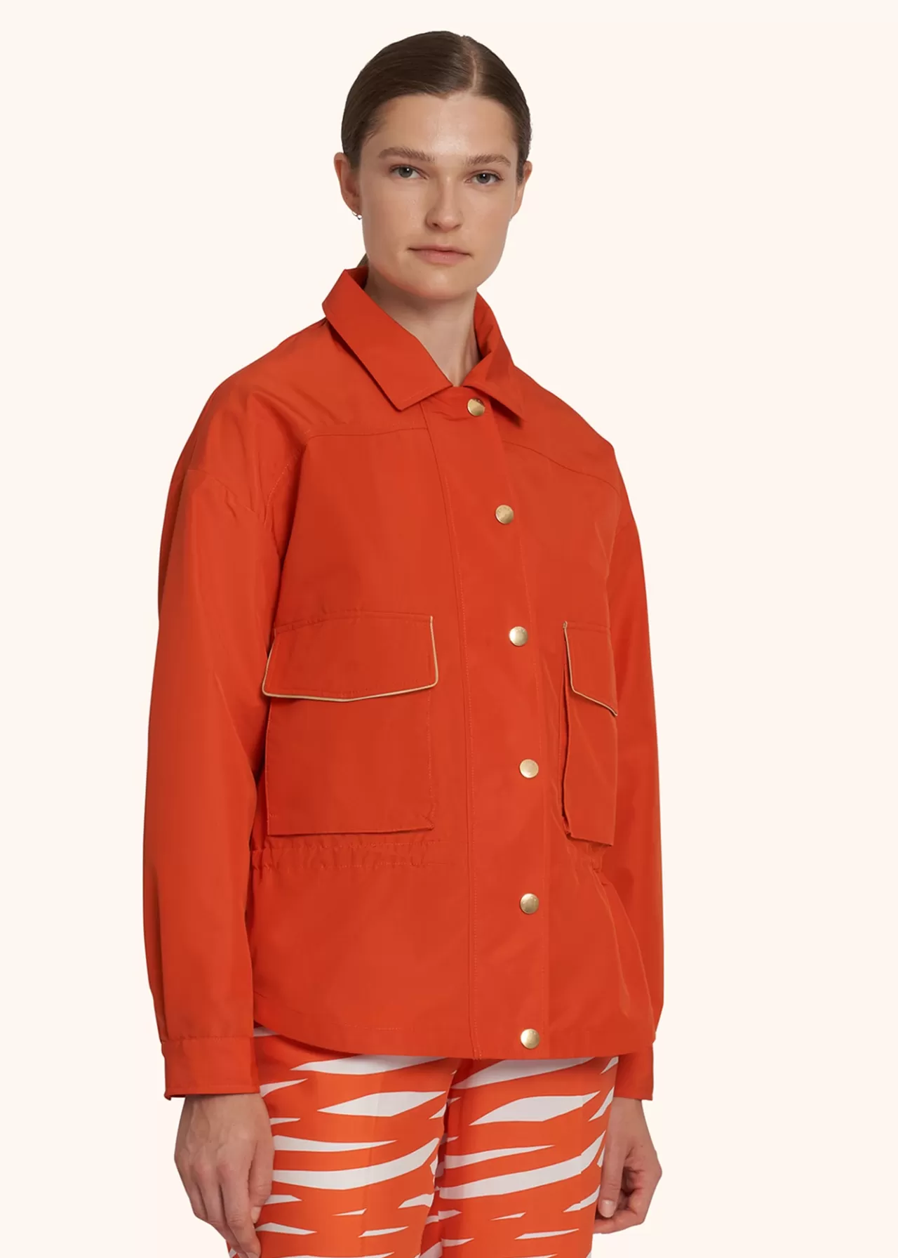 Flash Sale Kiton Coat Polyester Orange