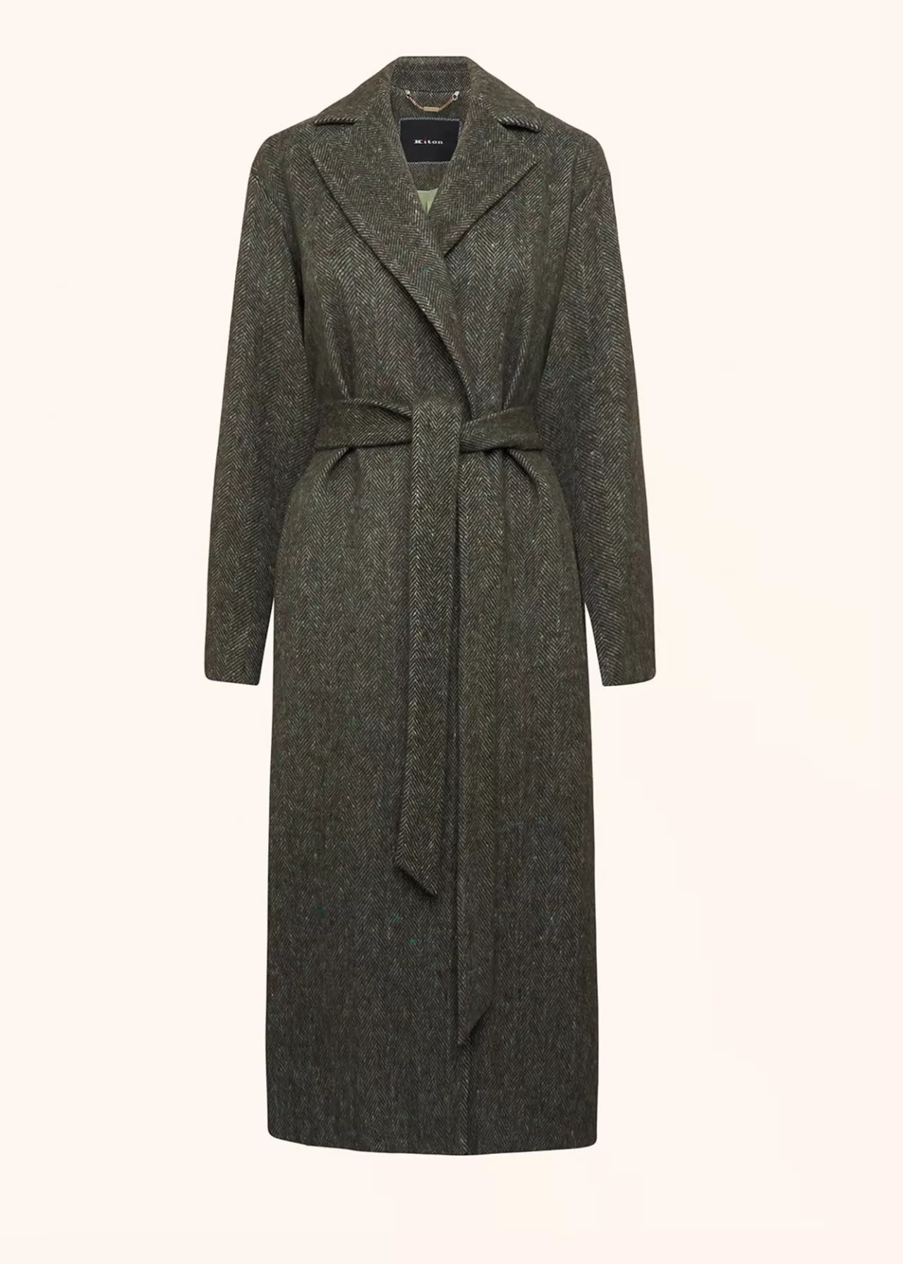 Discount Kiton Coat Virgin Wool Green