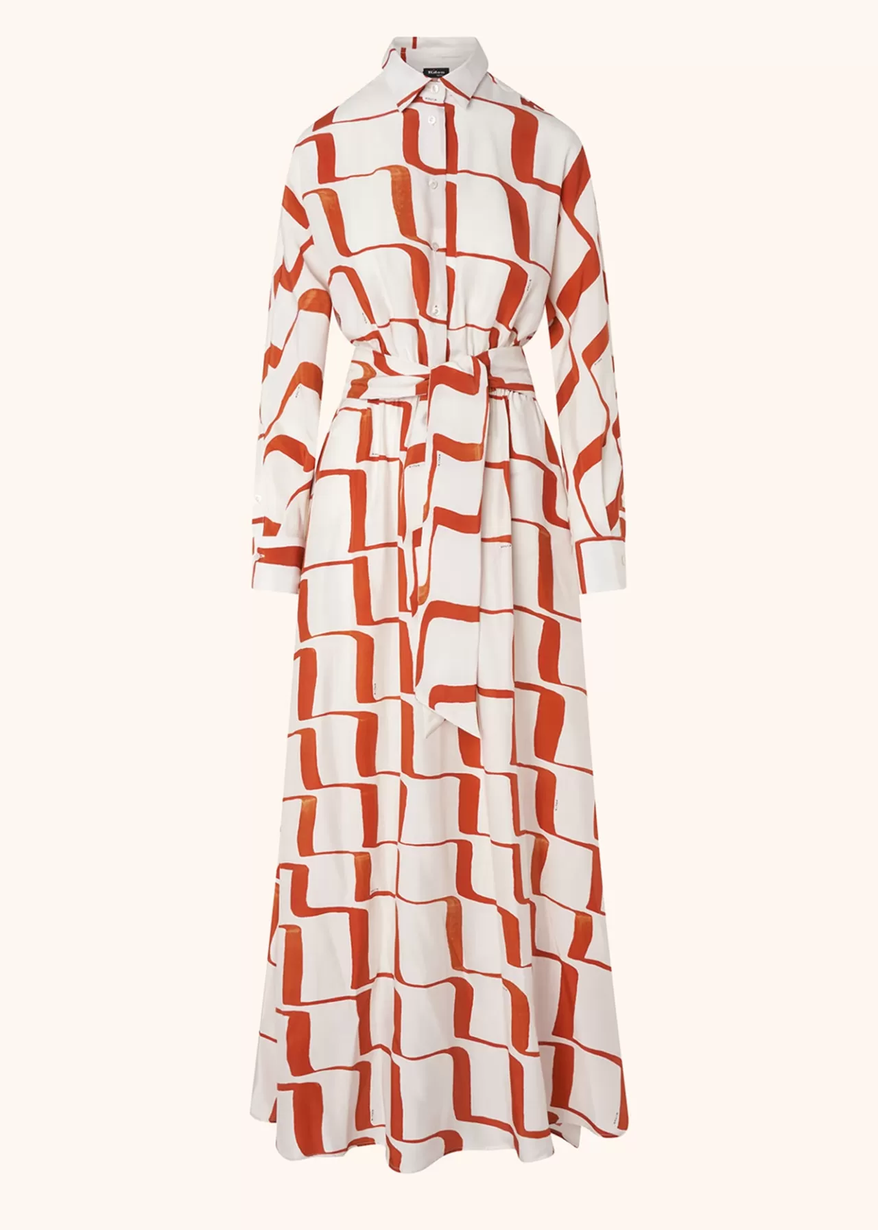 Shop Kiton Dress Silk Orange