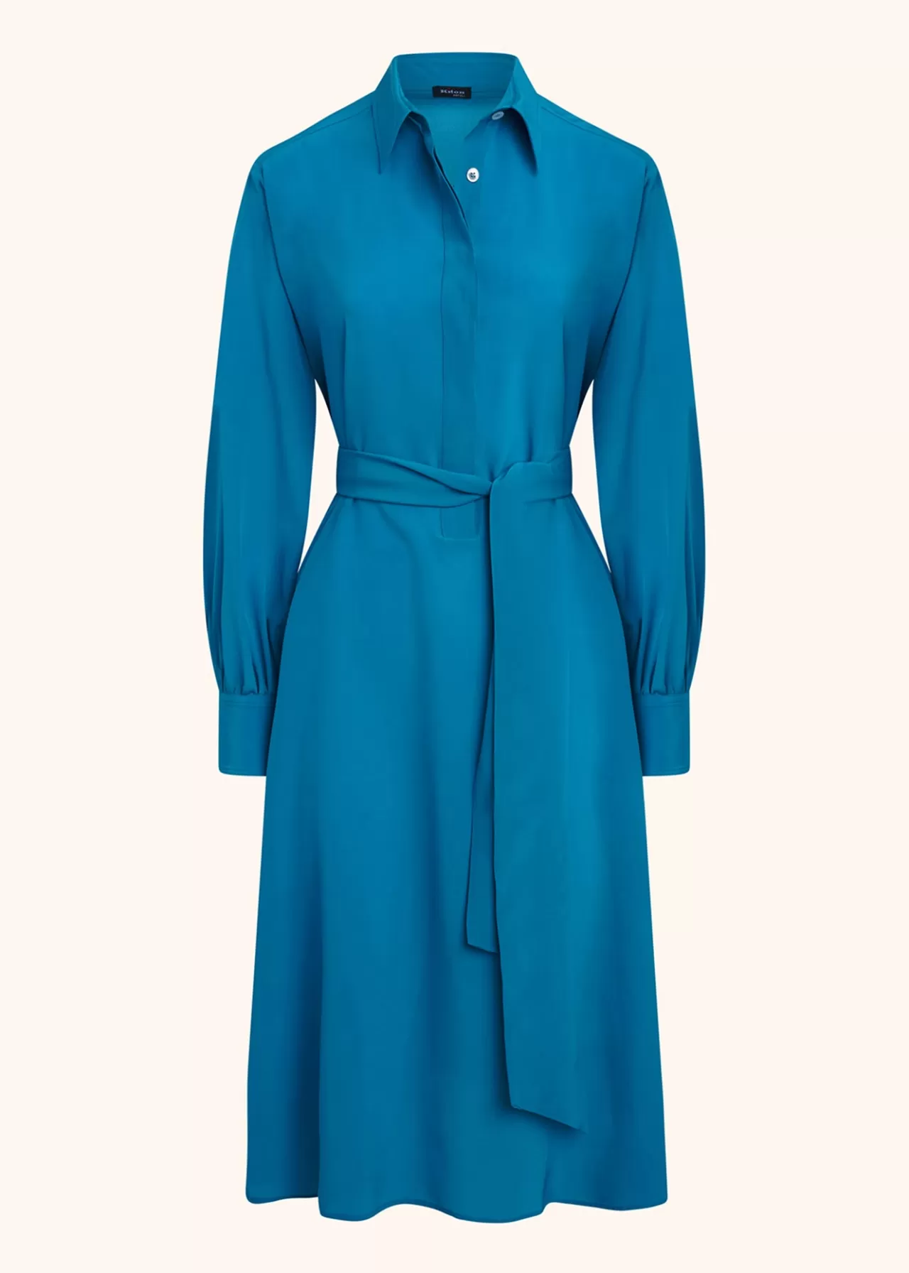 Fashion Kiton Dress Silk Turquoise