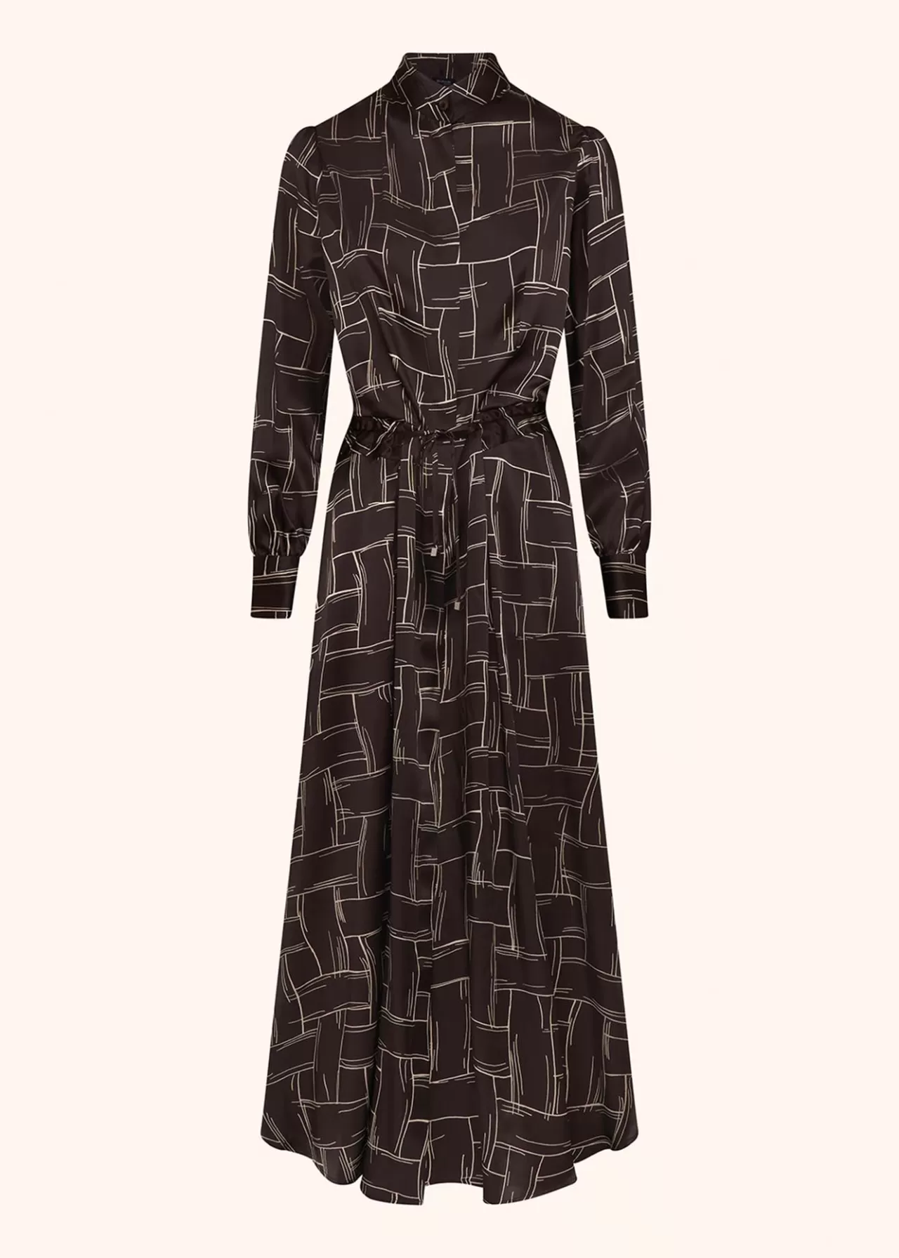 Outlet Kiton Dress Silk Brown