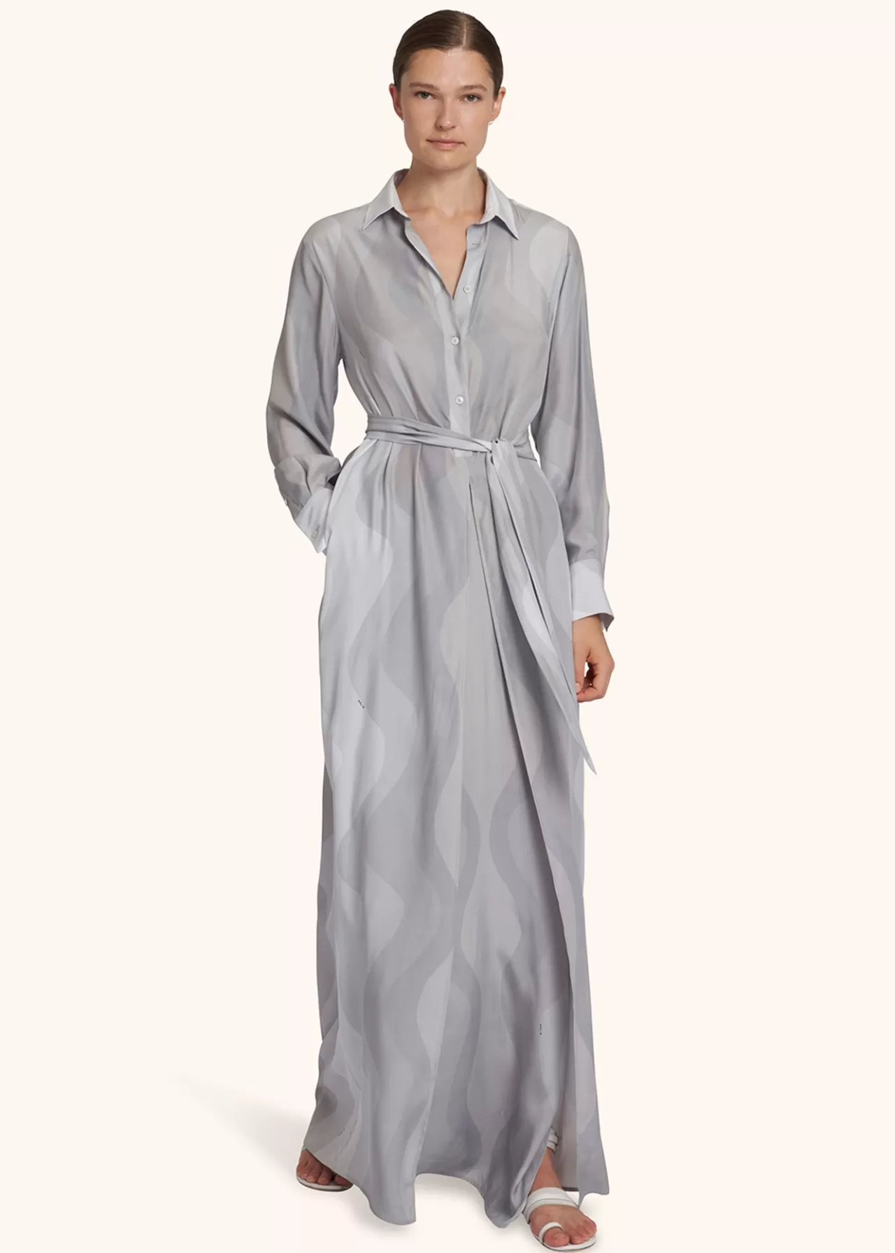 New Kiton Dress Silk Grey