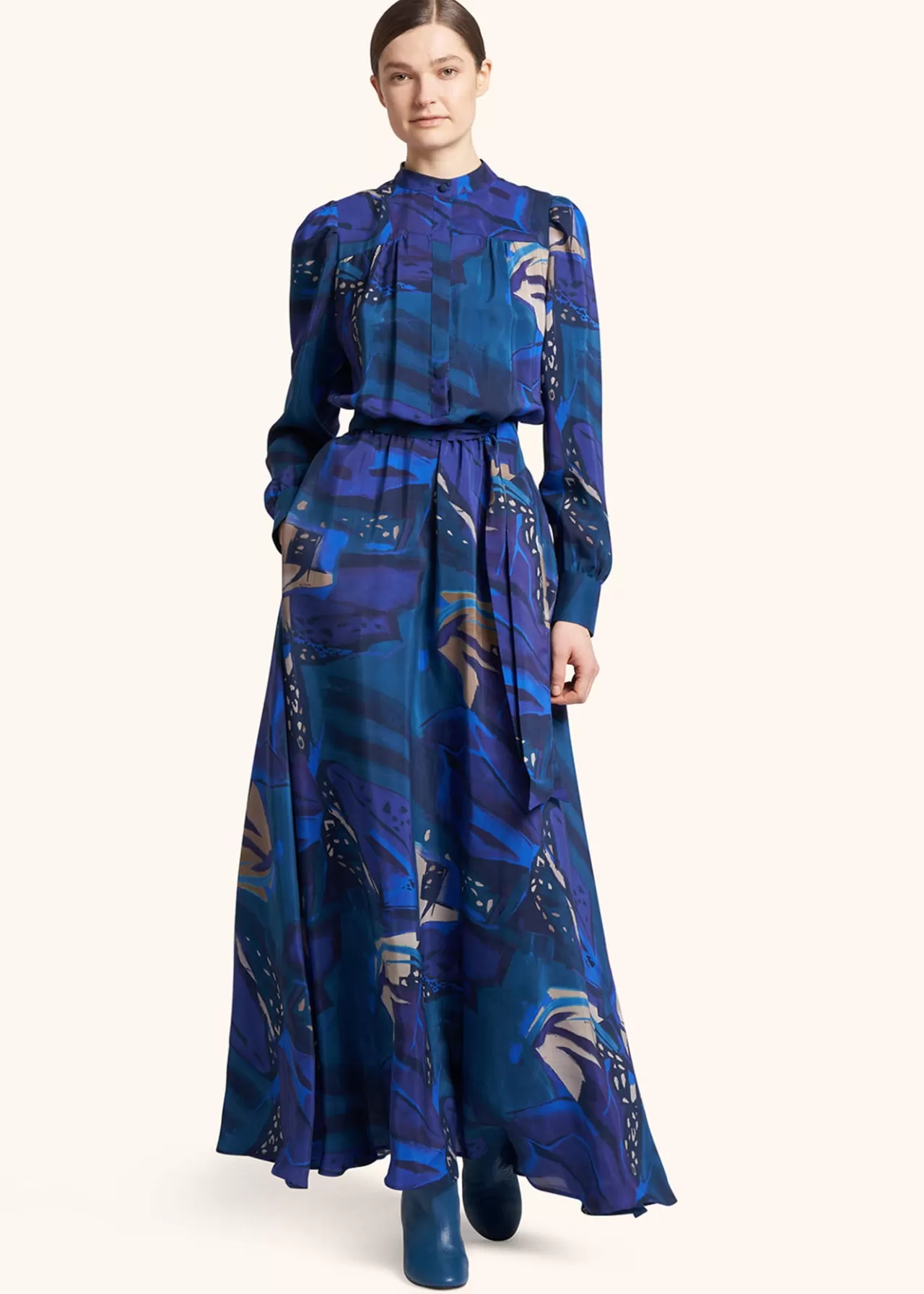 Fashion Kiton Dress Silk Bluette