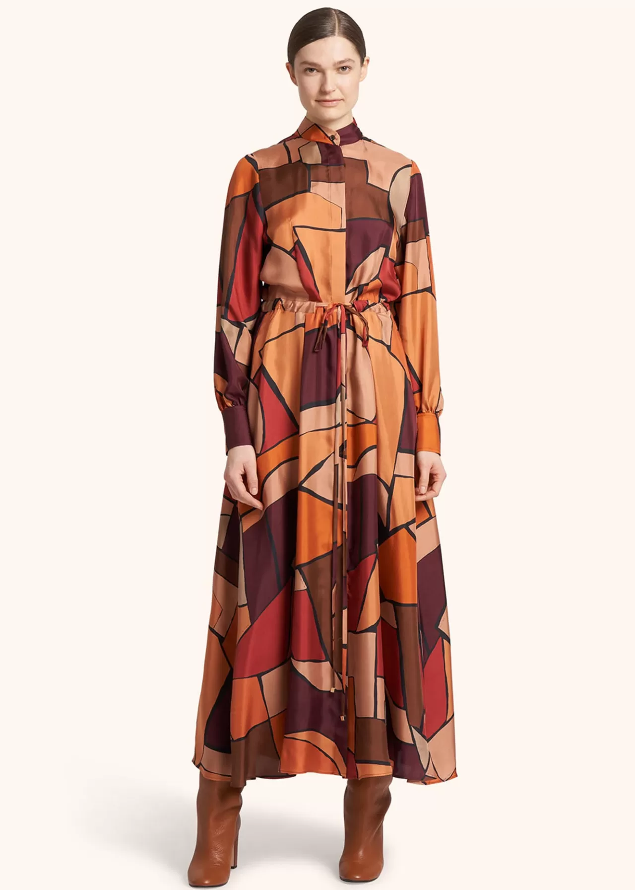 Best Kiton Dress Silk Orange