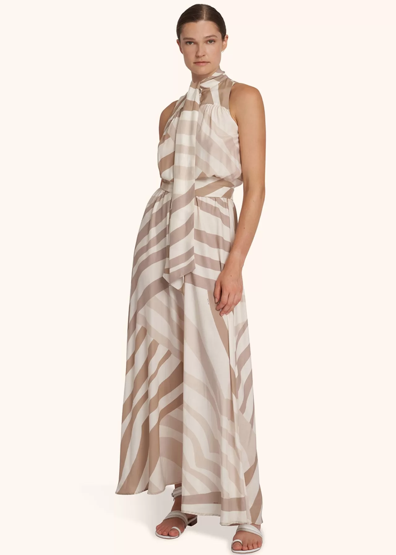 Discount Kiton Dress Silk Beige