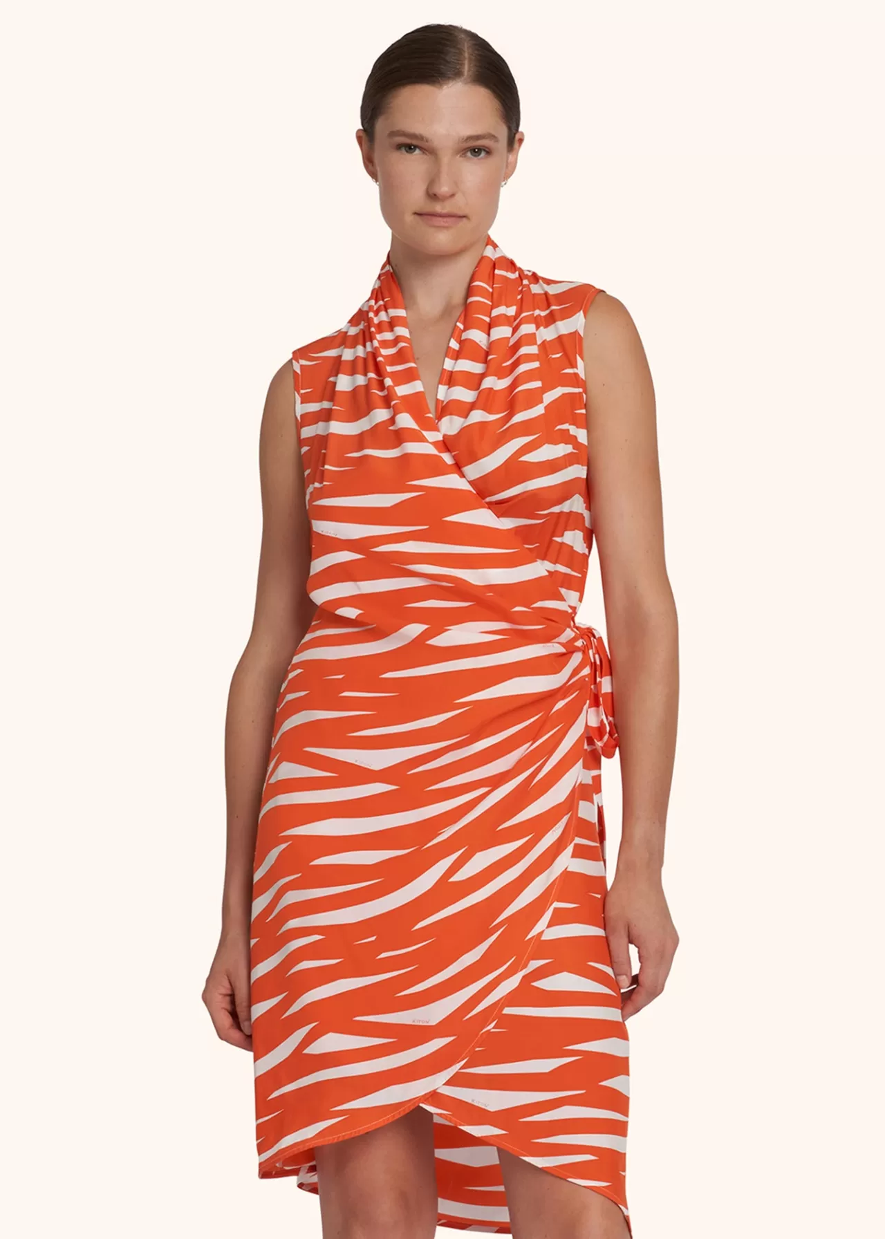 Best Sale Kiton Dress Silk Orange