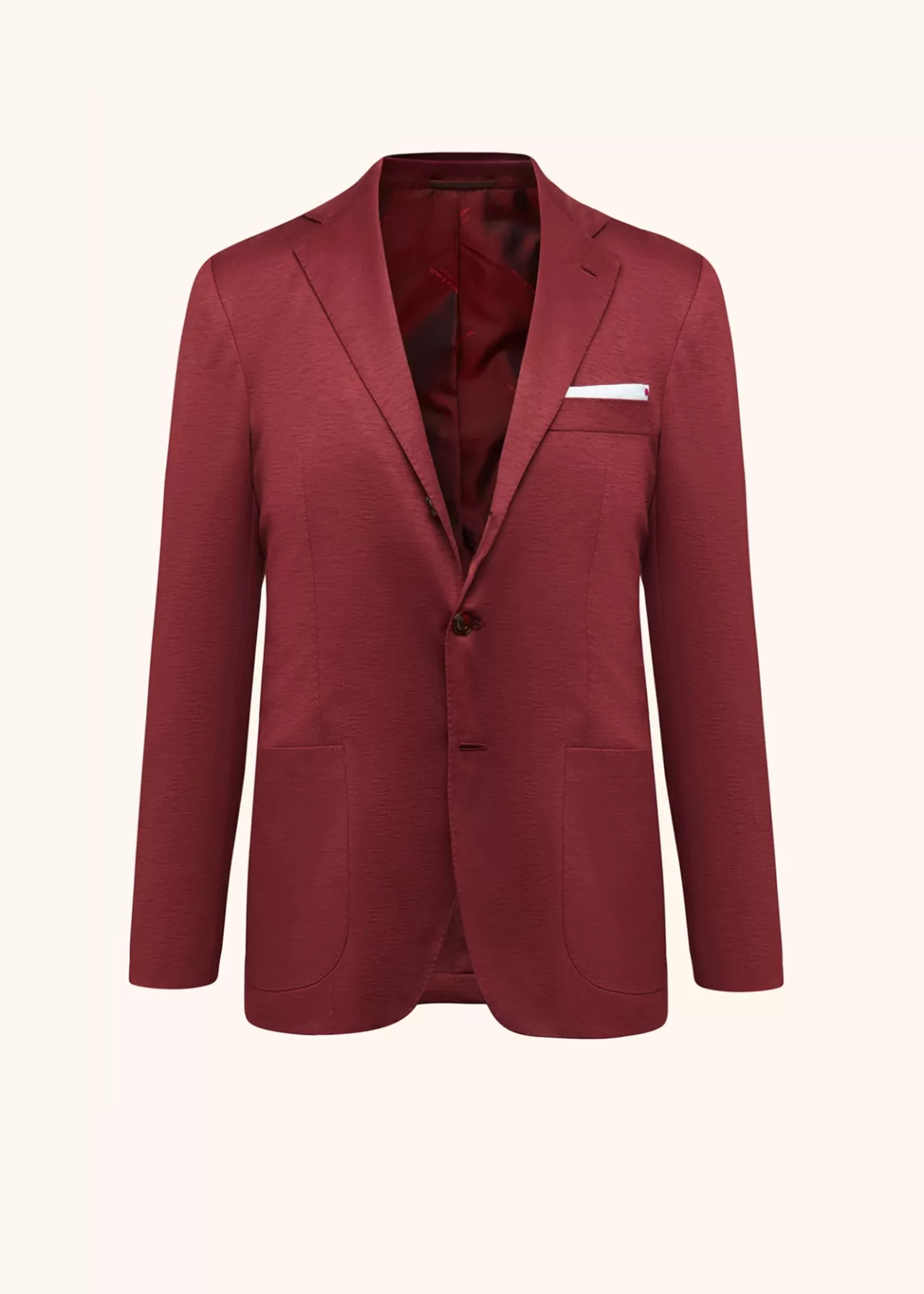 Shop Kiton Jacket Cashmere Bordeaux