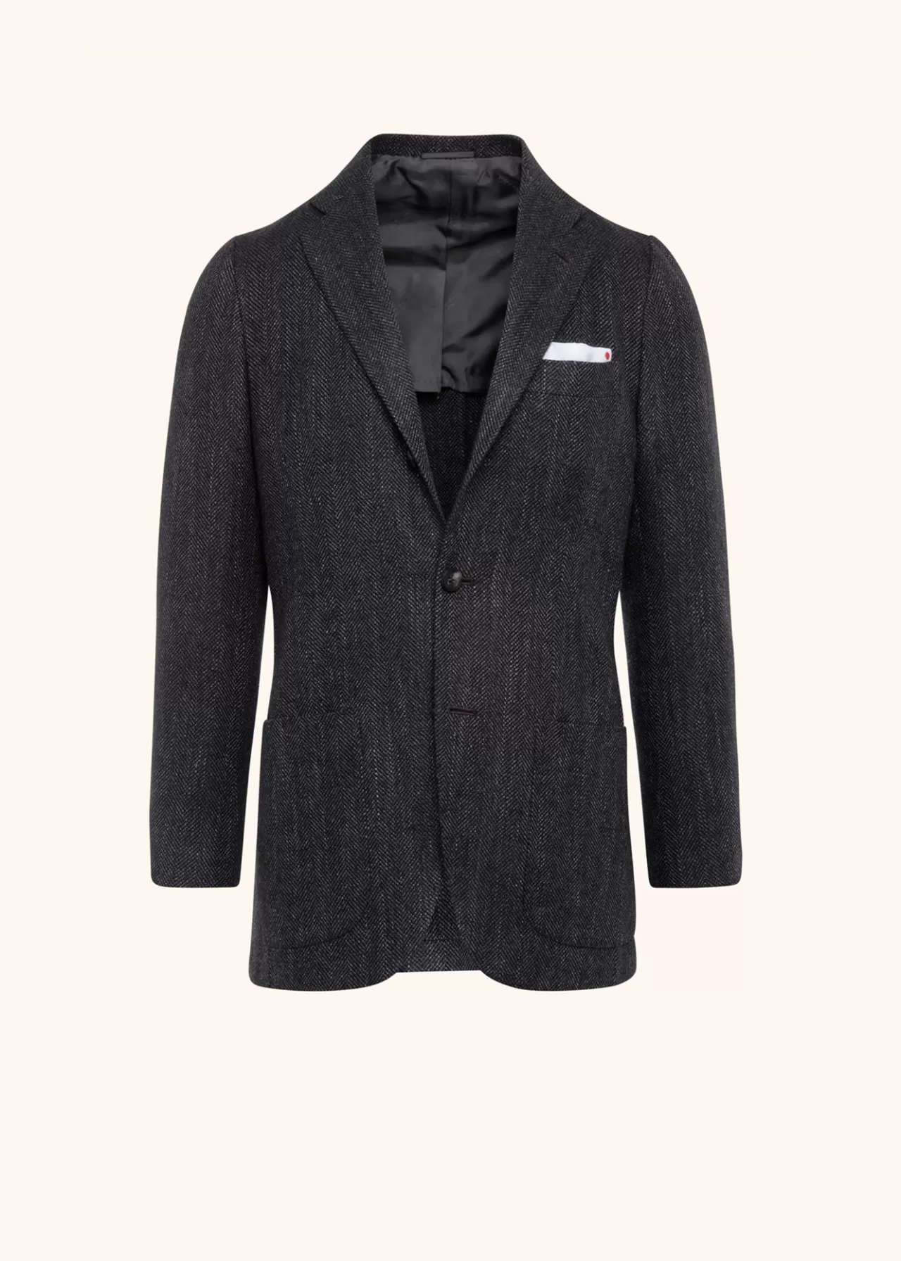 Shop Kiton Jacket Cashmere Dark Grey