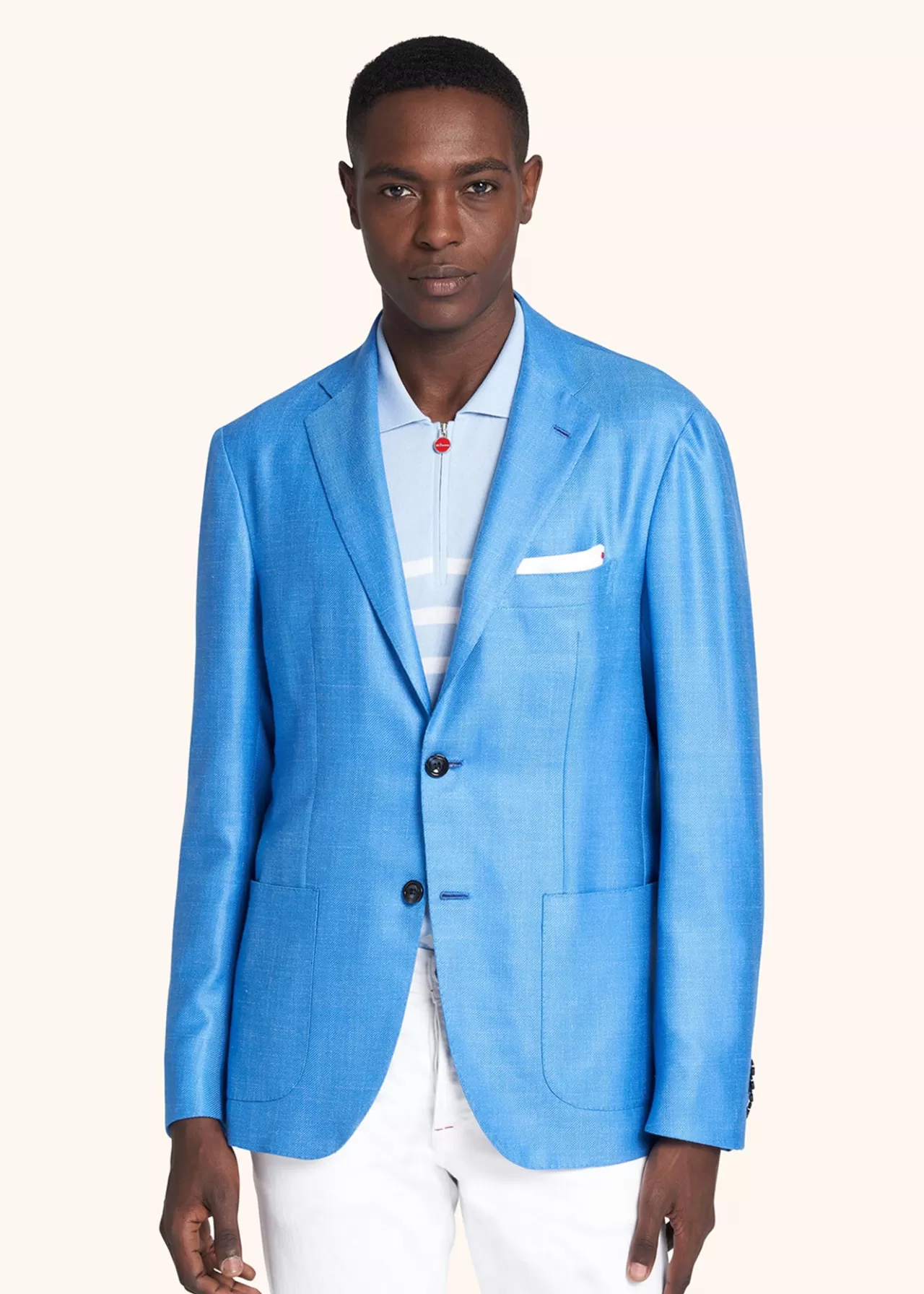 Cheap Kiton Jacket Cashmere Blue