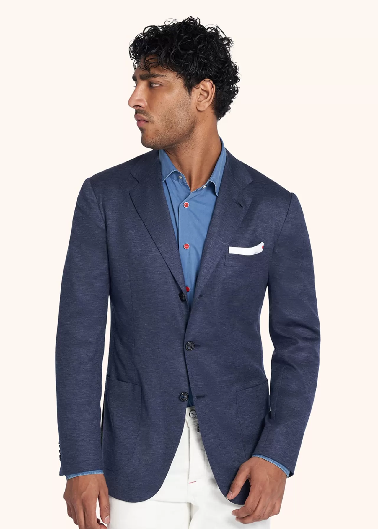 Store Kiton Jacket Cashmere Blue