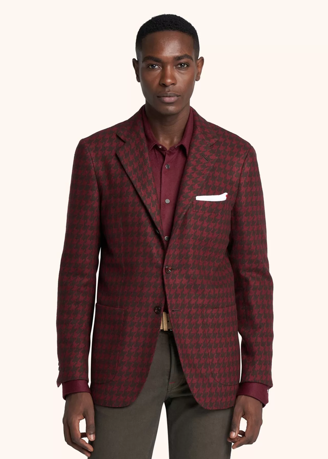 Fashion Kiton Jacket Cashmere Bordeaux