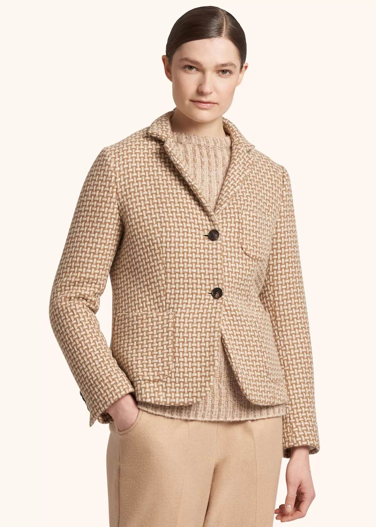 Cheap Kiton Jacket Cashmere Beige