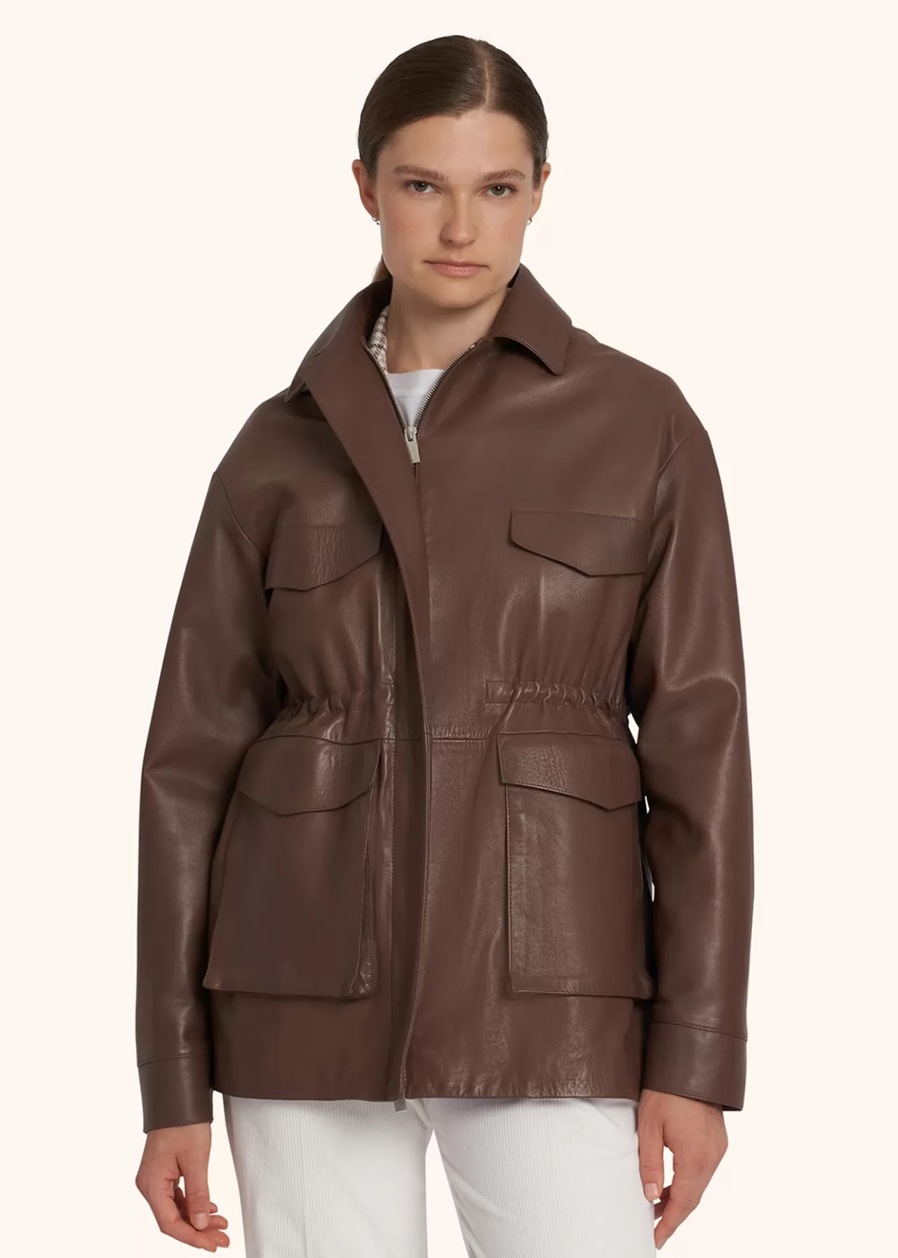 Cheap Kiton Jacket Lambskin Taupe