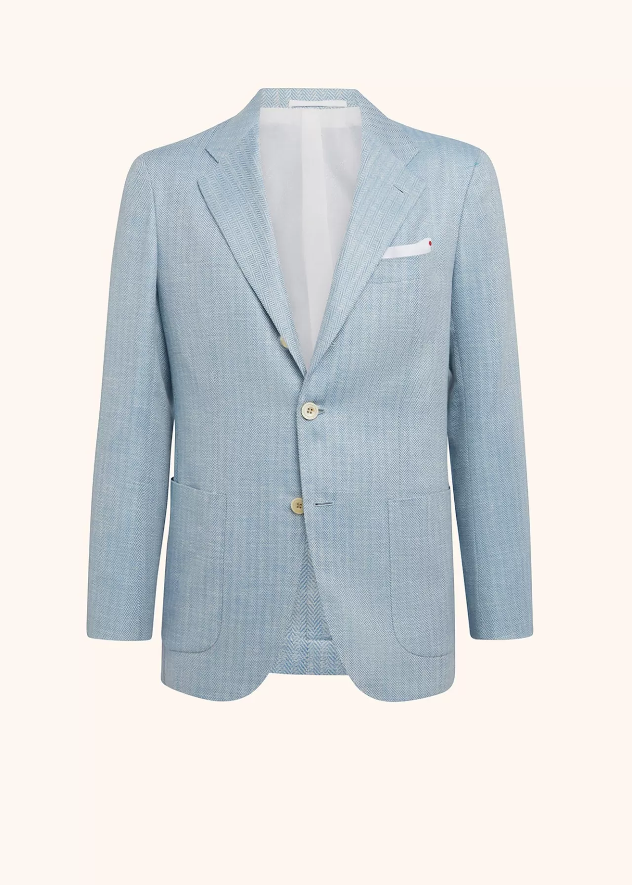 Best Kiton Jacket Virgin Wool Sky Blue