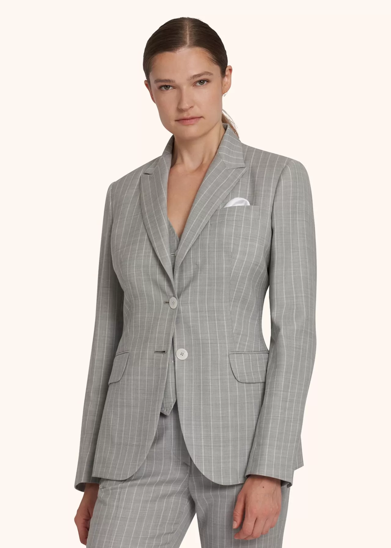 Cheap Kiton Jacket Wool Grey