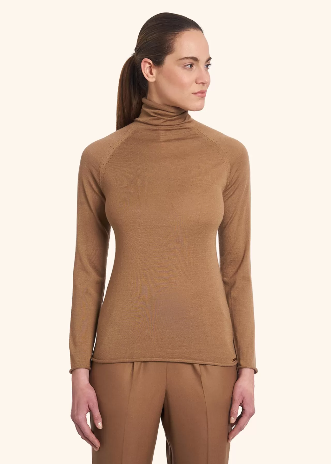 Best Kiton Jersey Cashmere Camel