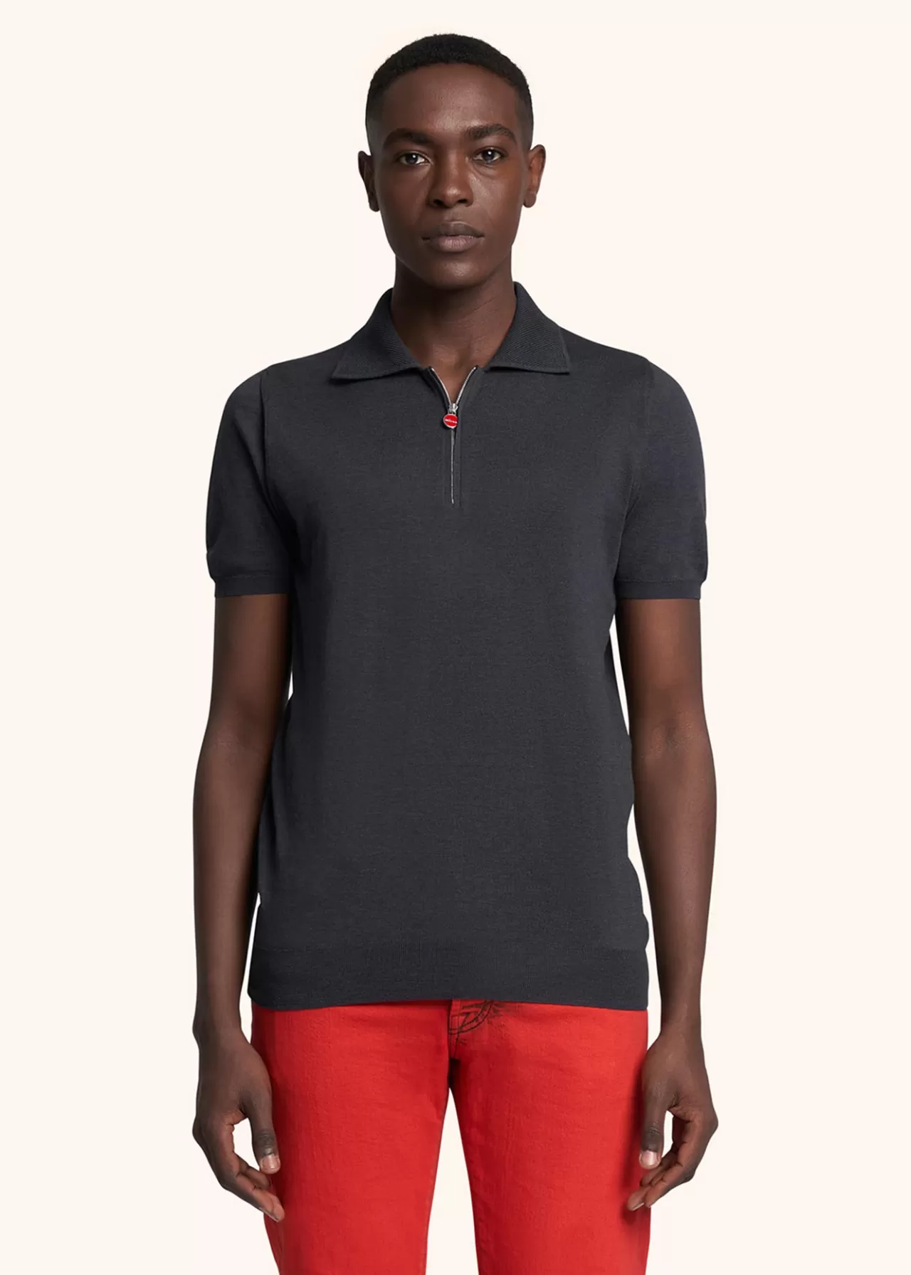 Online Kiton Jersey Poloshirt Cotton Dark Grey