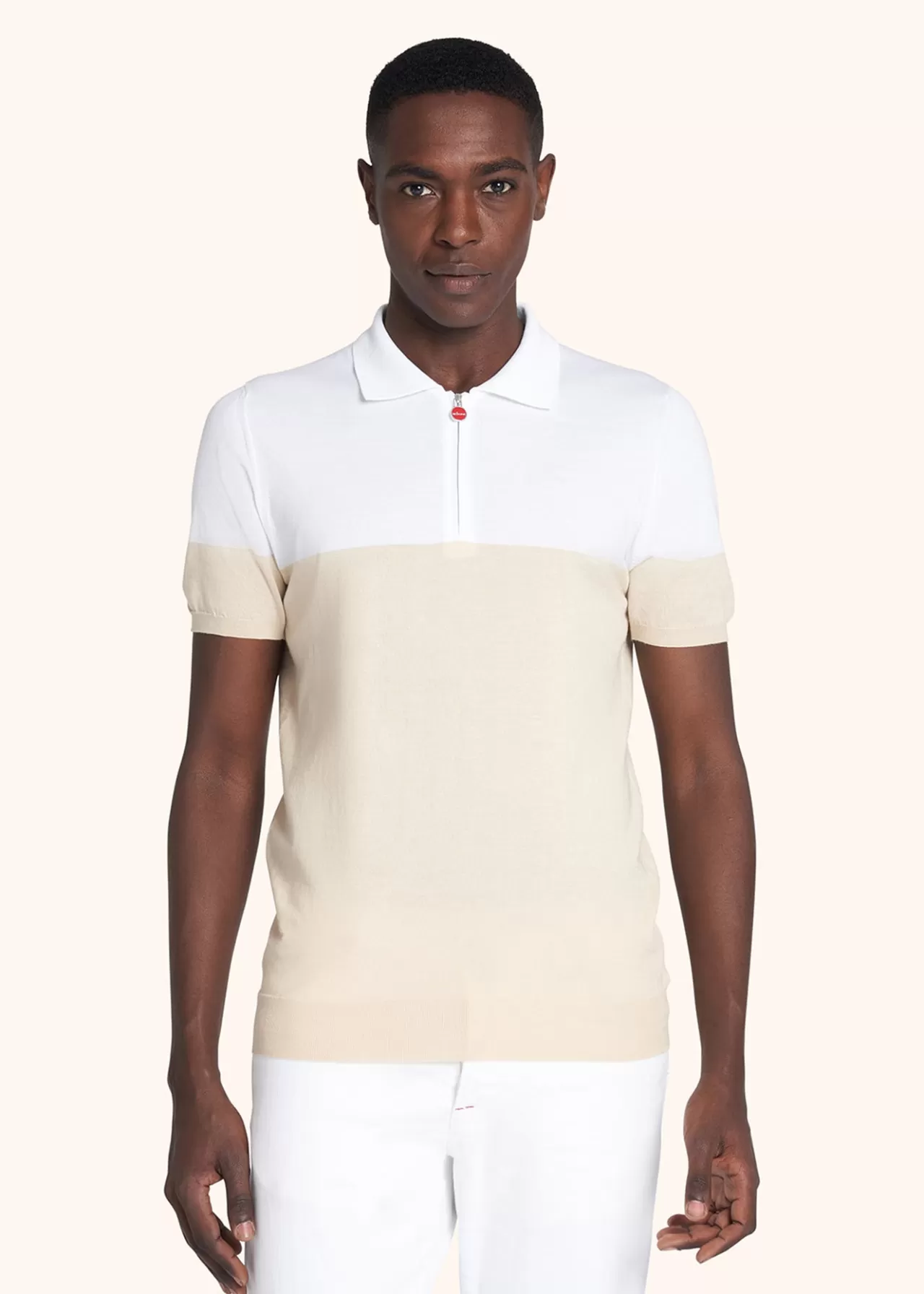 Flash Sale Kiton Jersey Poloshirt Cotton White/Cream