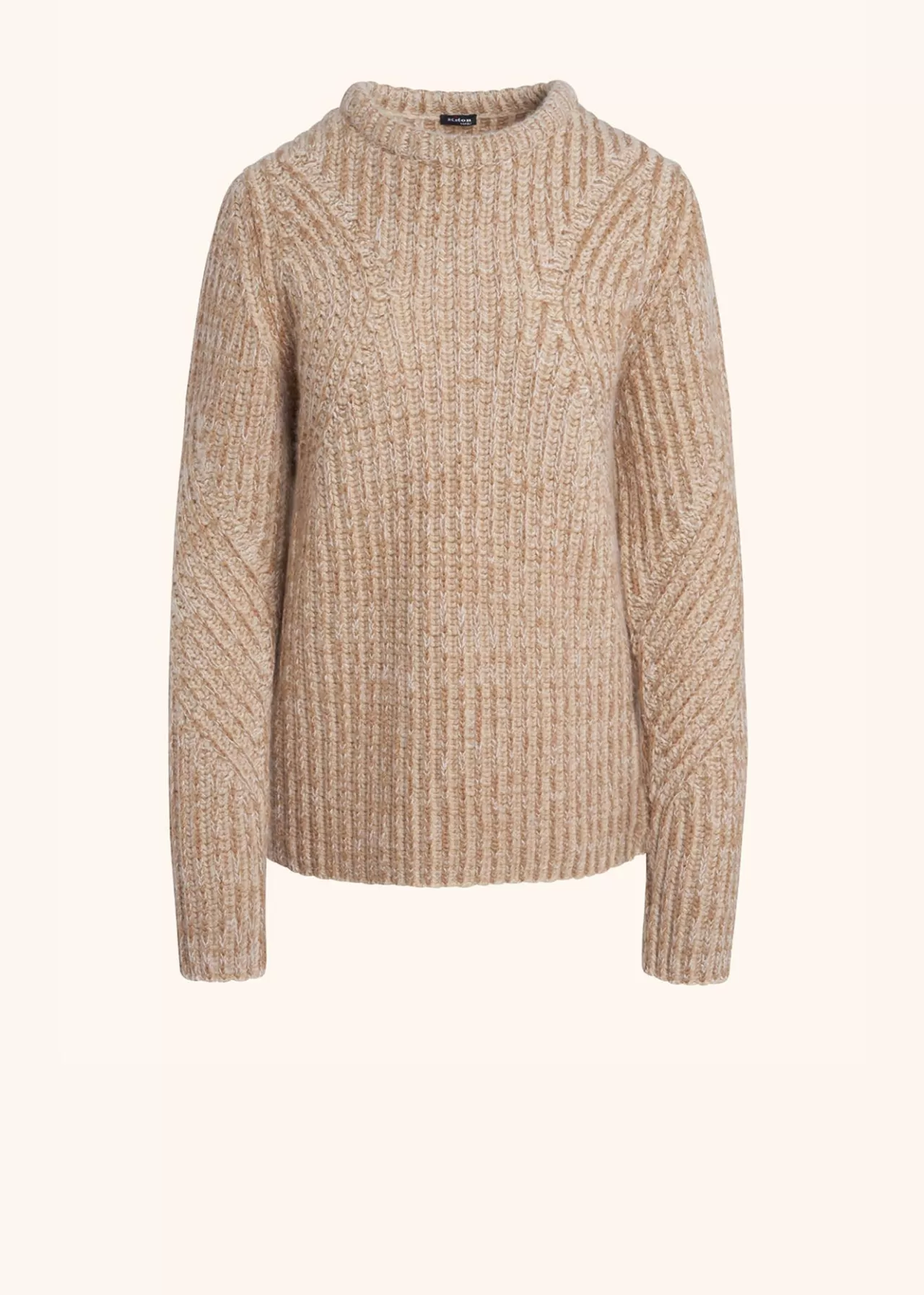 Cheap Kiton Jersey Round Neck Camel Beige