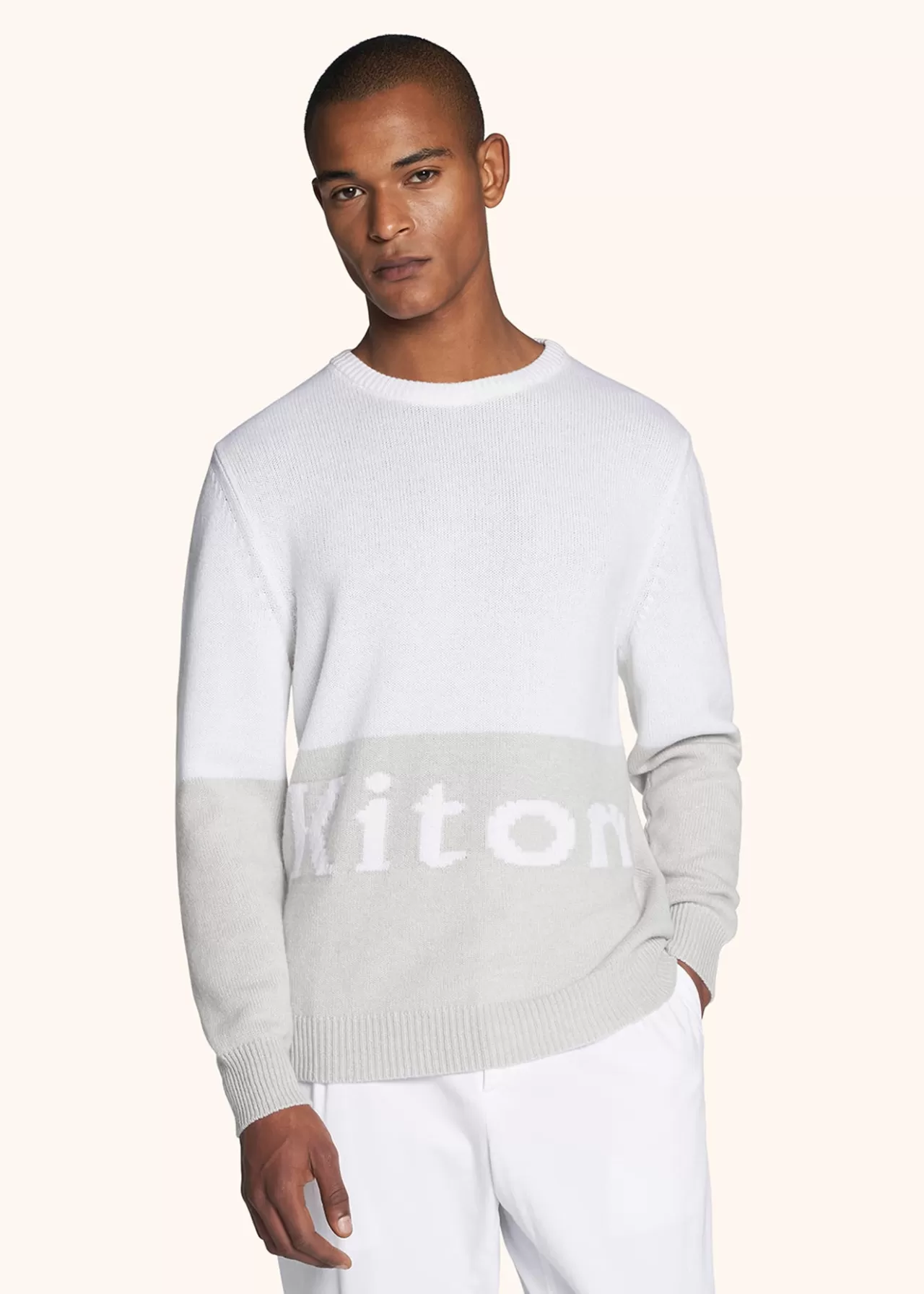 Outlet Kiton Jersey Roundneck Cashmere