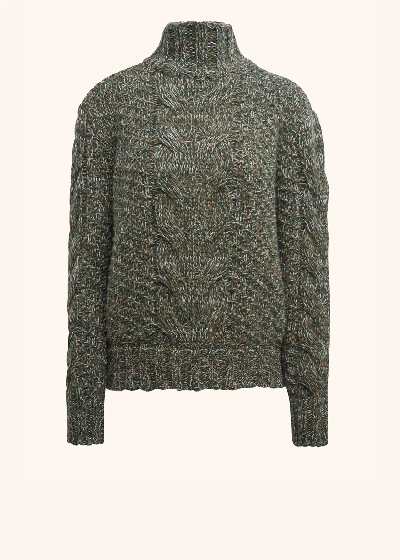 Best Sale Kiton Jersey Turtleneck Alpaca Green