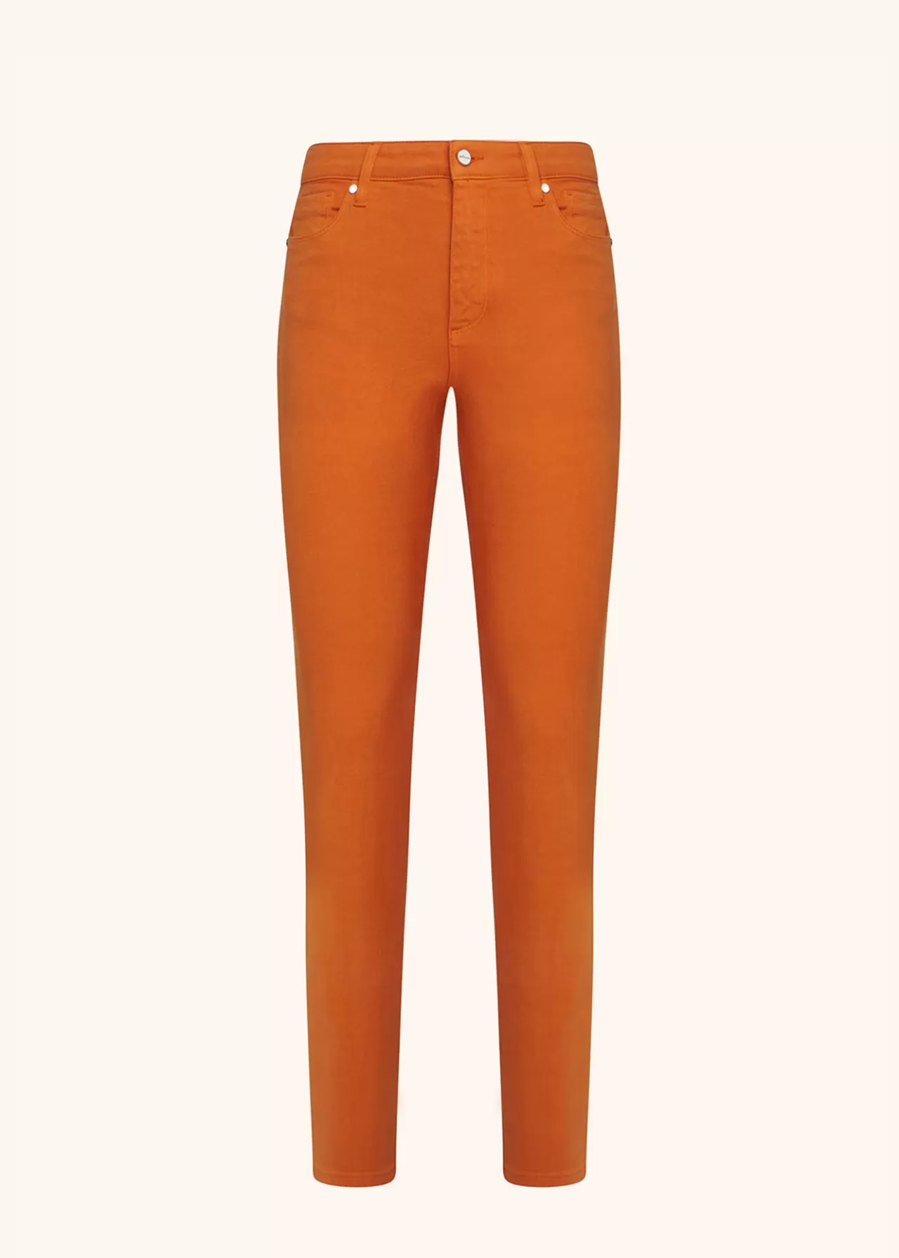 Shop Kiton Jns Trousers Cotton Orange