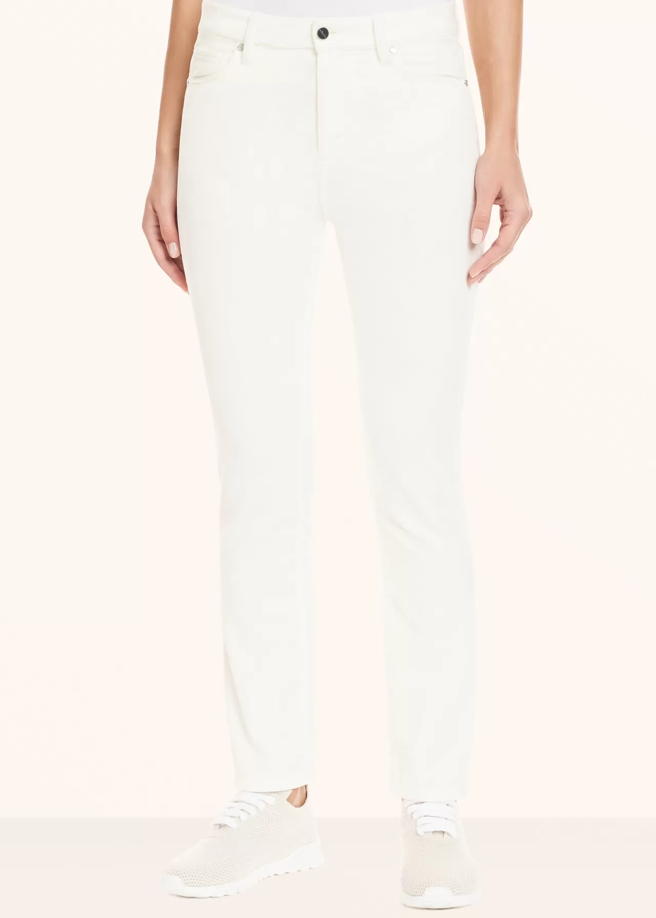 Fashion Kiton Jns Trousers Cotton White