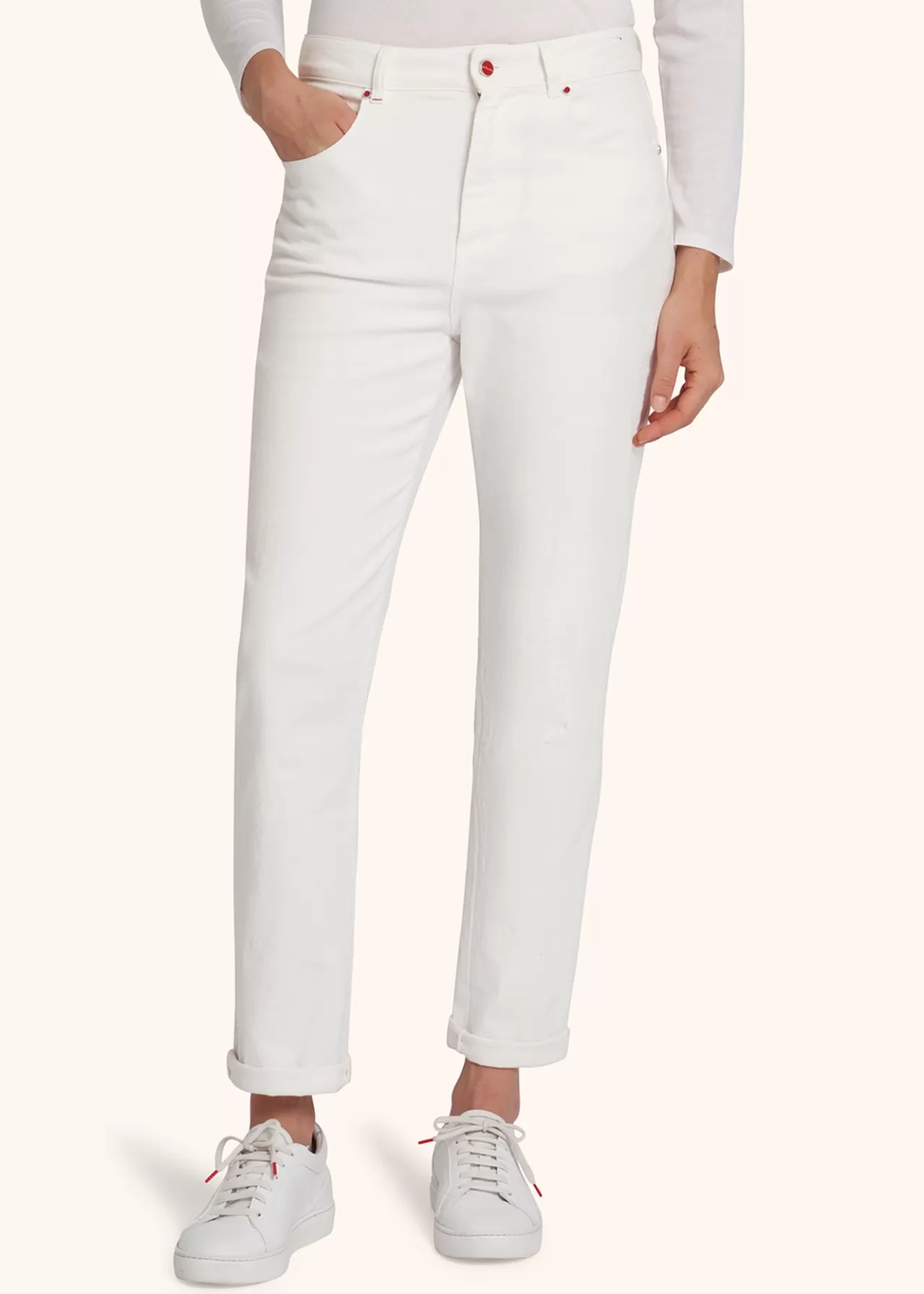 Cheap Kiton Jns Trousers Cotton White