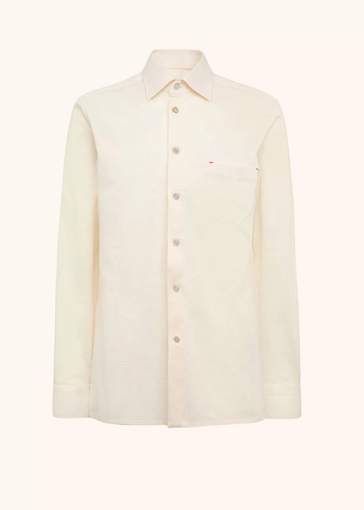 Best Kiton Nerano - Shirt Linen Cream White