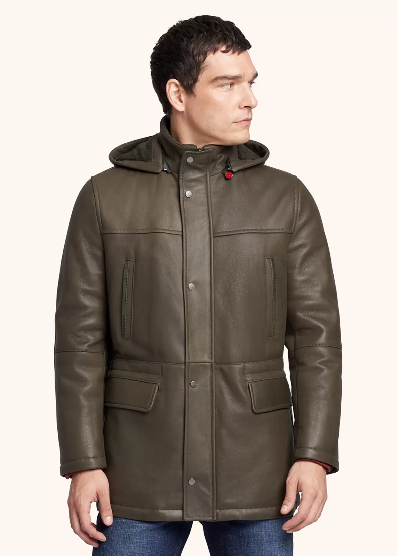 Clearance Kiton Outdoor Jacket Lambskin Green Loden