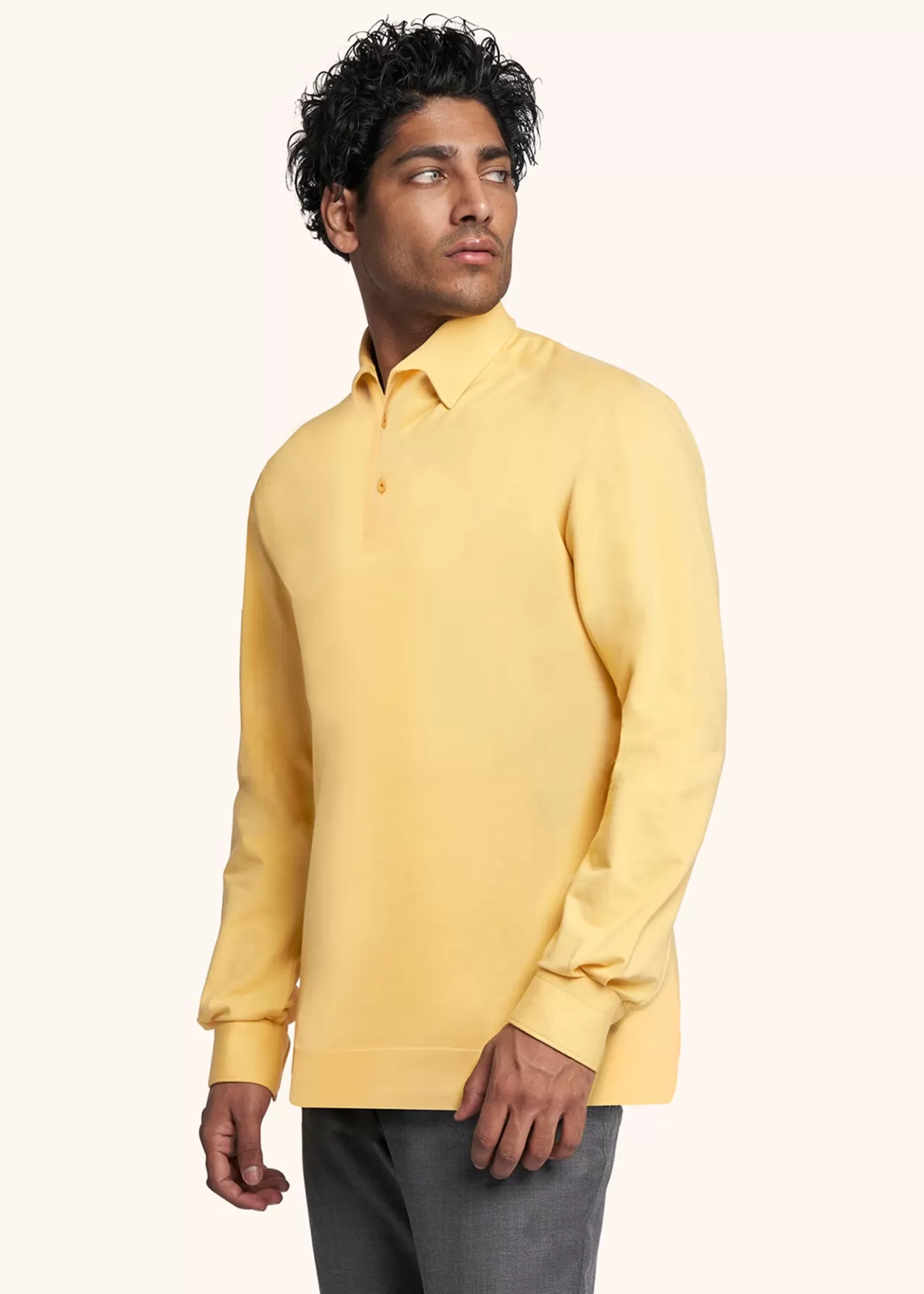 Online Kiton Poloshirt Ls Cotton Yellow