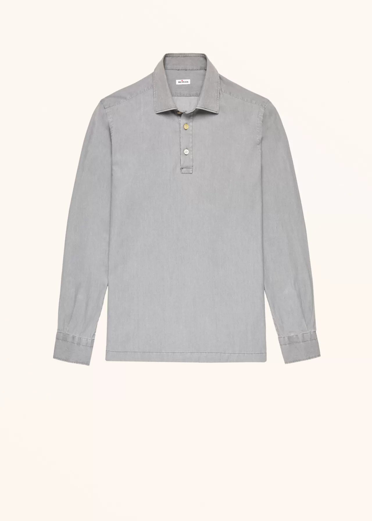 Shop Kiton Positano - Shirt Cotton Grey