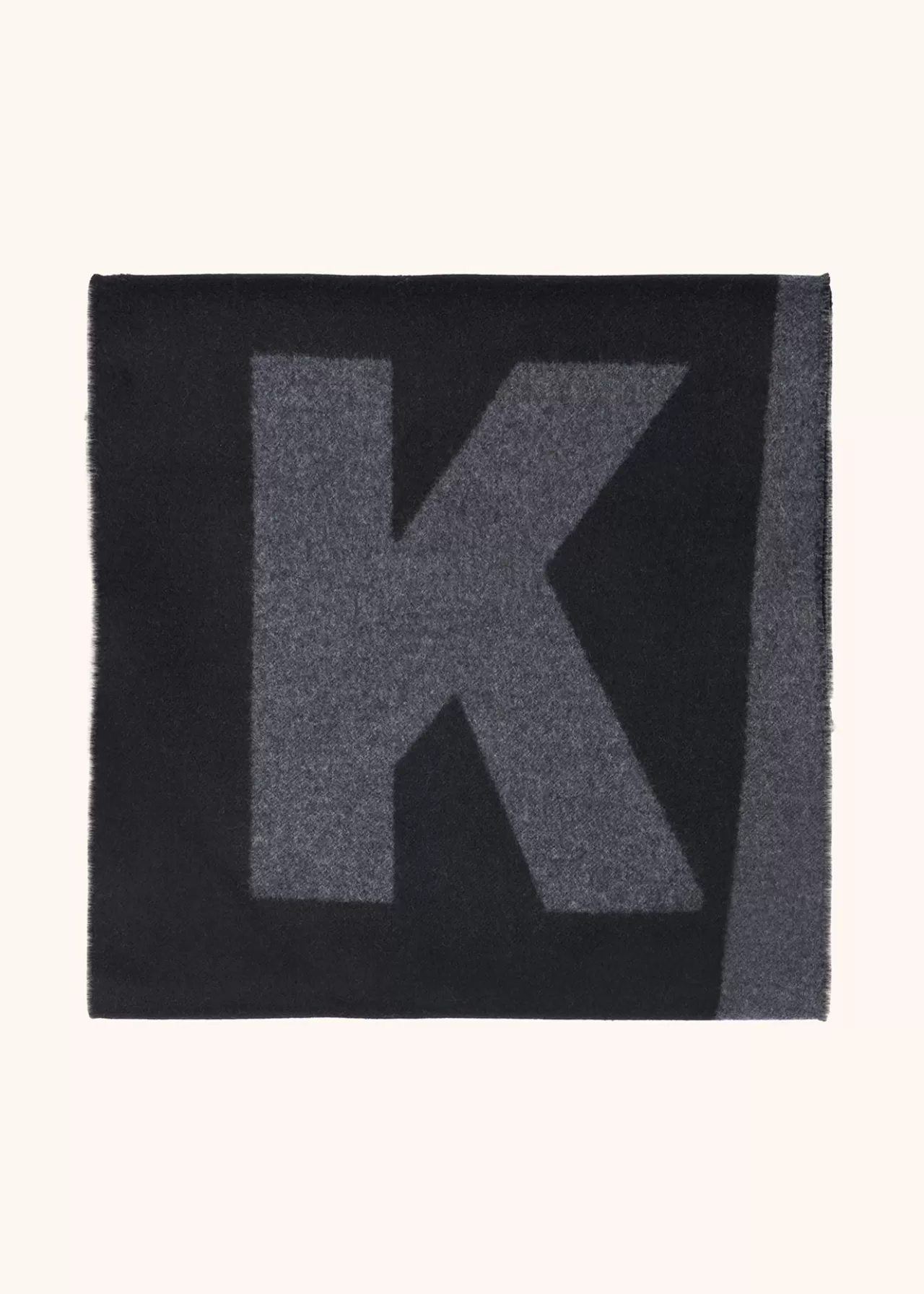 Shop Kiton Scarf Wool Black