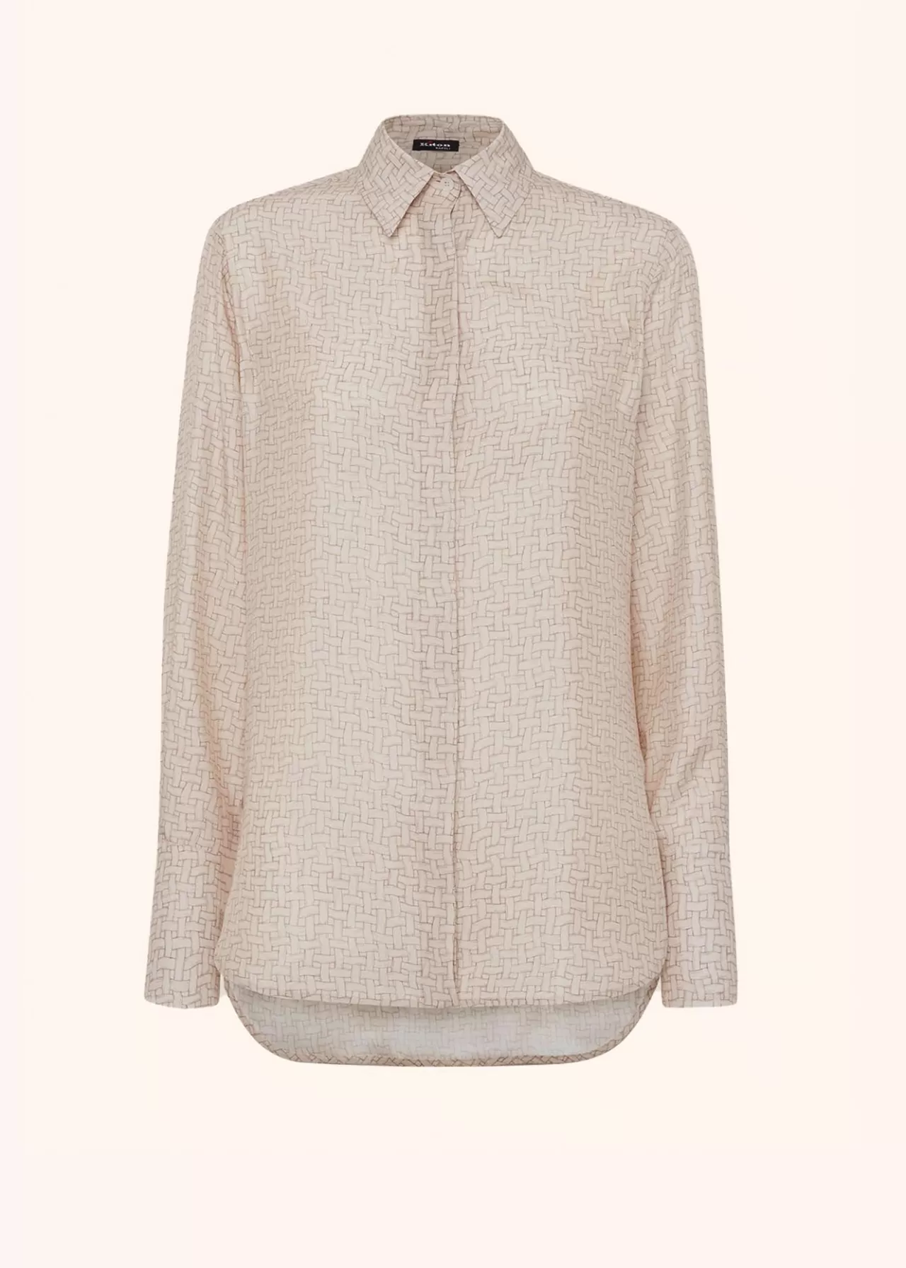 Store Kiton Shirt Silk Ivory