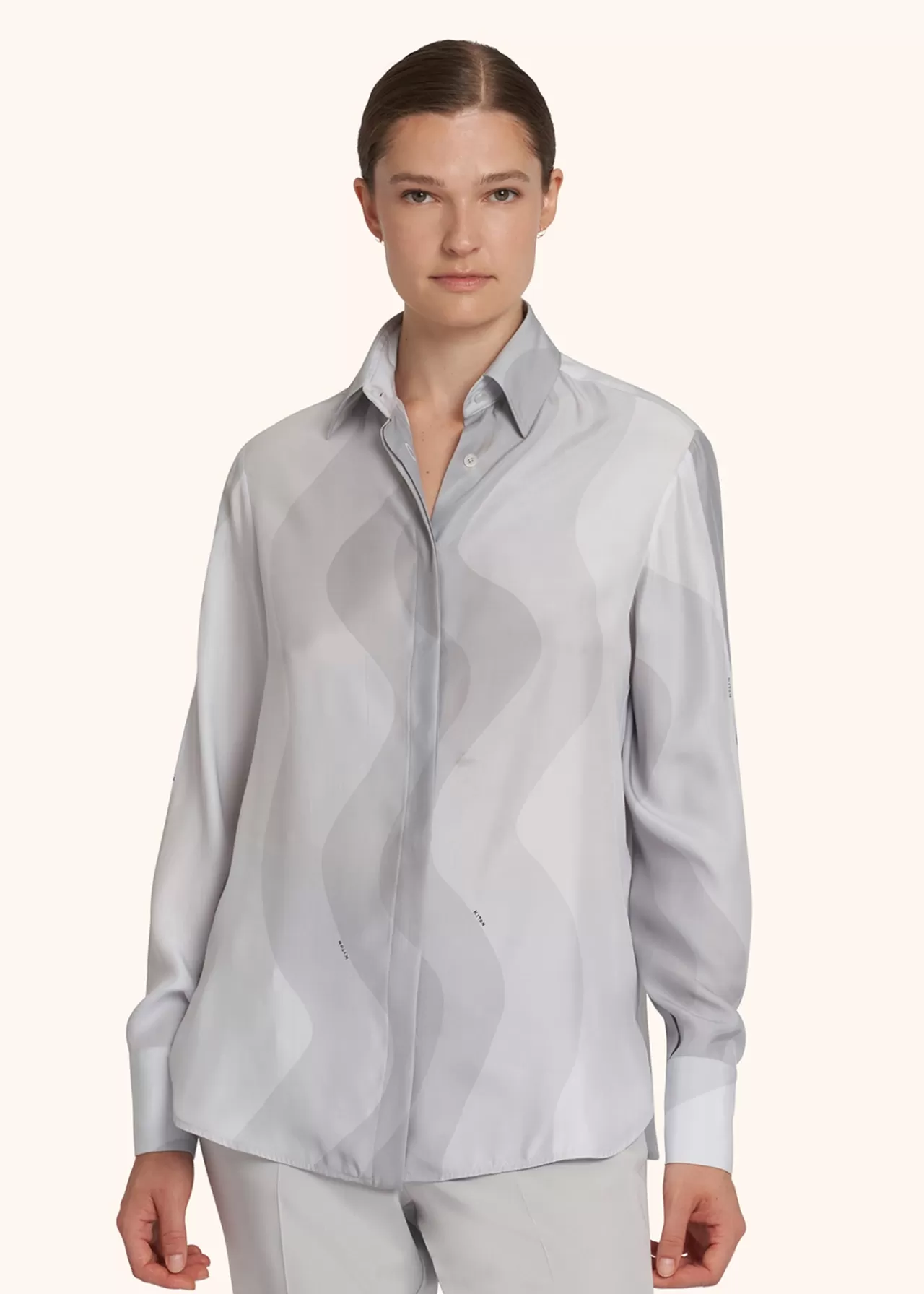 Flash Sale Kiton Shirt Silk Grey