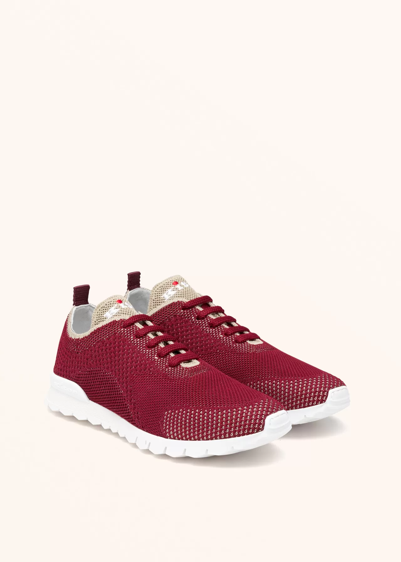 Cheap Kiton Shoes Cotton Bordeaux/Ivory