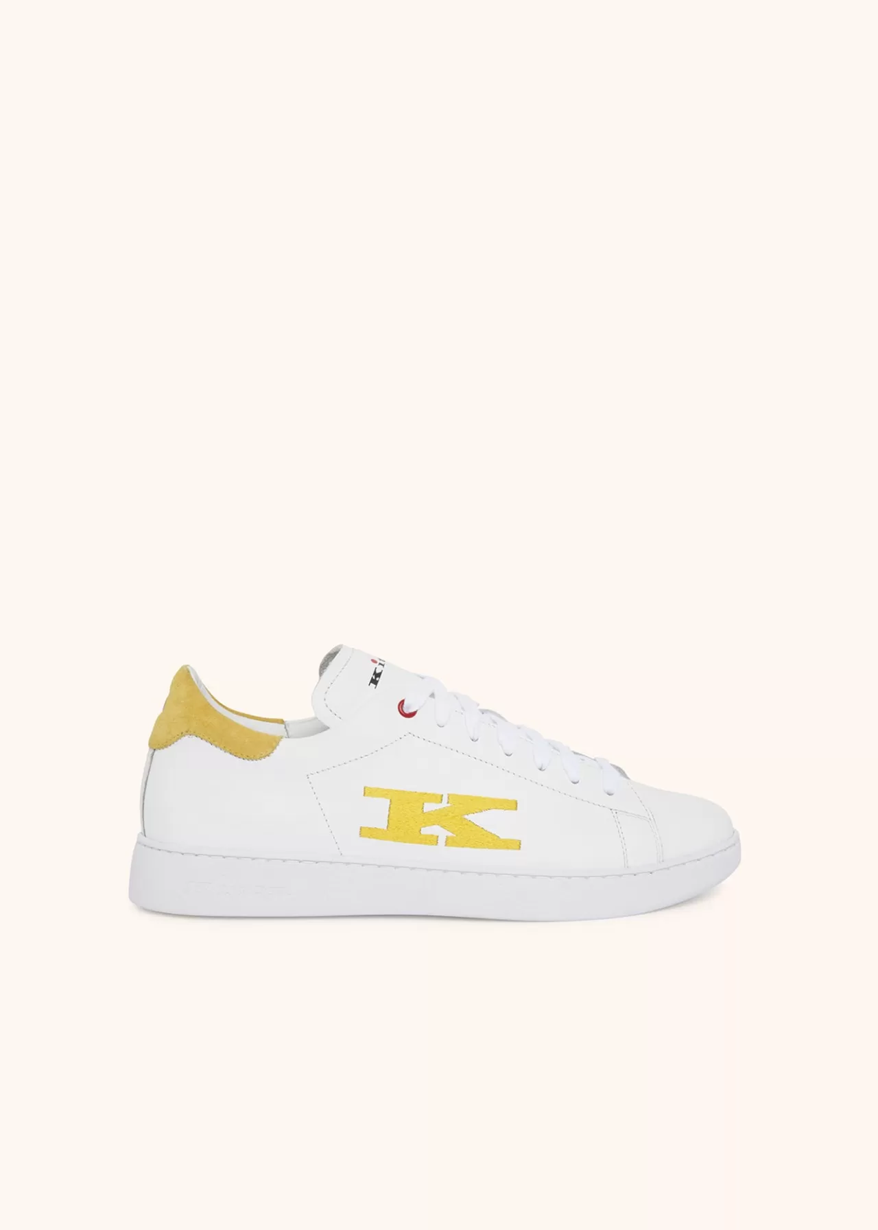 Sale Kiton Sneakers Shoes Calfskin White/Sun