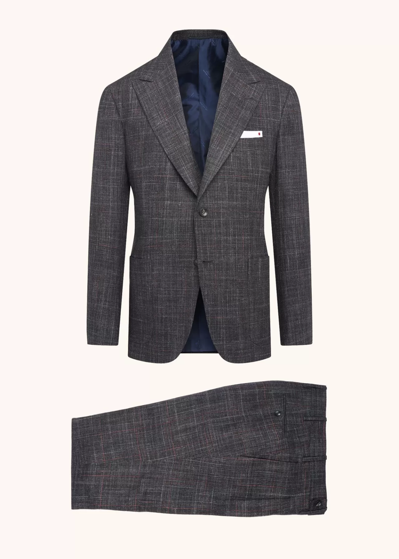 Outlet Kiton Suit Cashmere Dark Grey